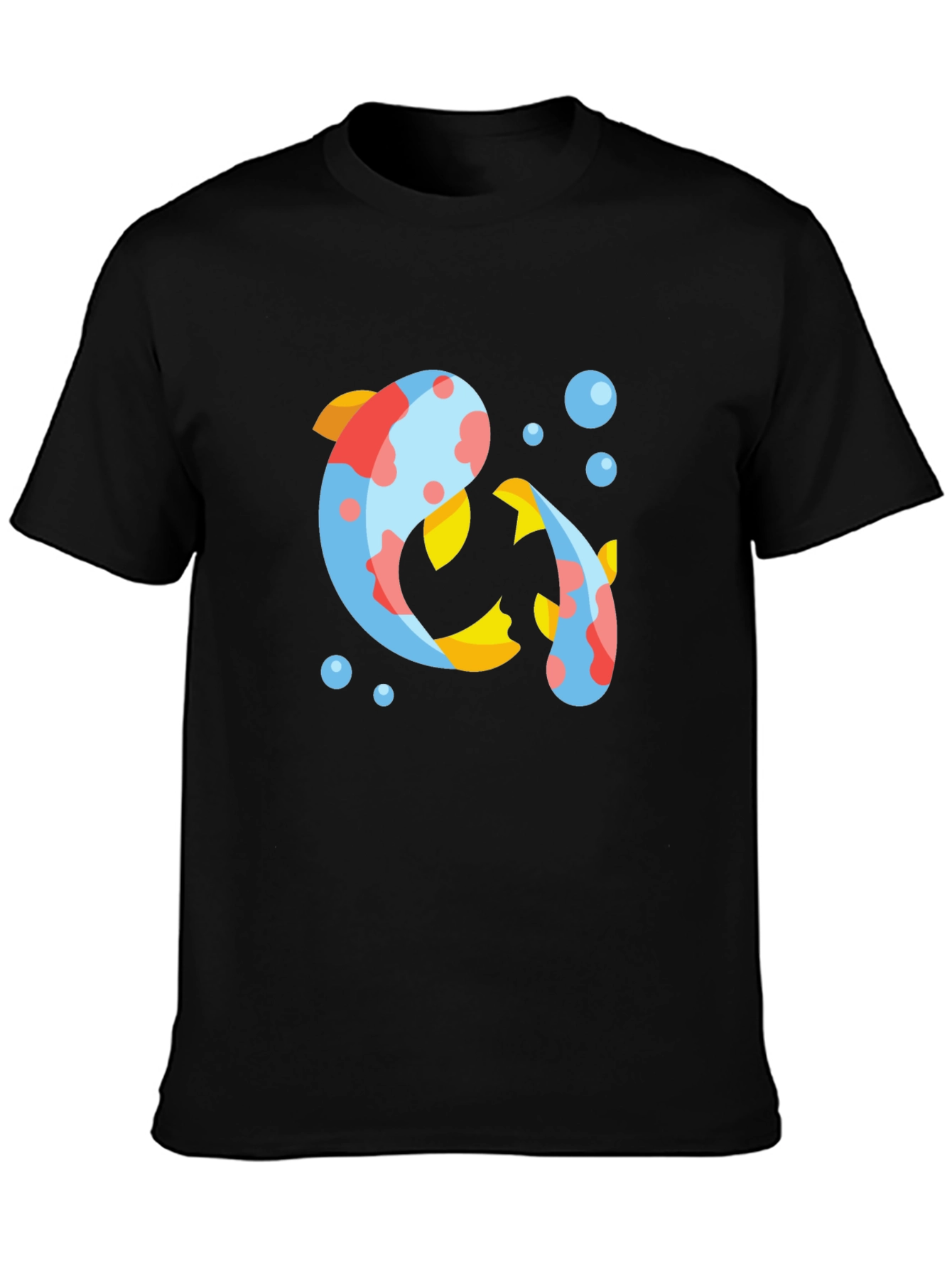 Koi Fish Graphic Tee - Stylish Black T-Shirt
