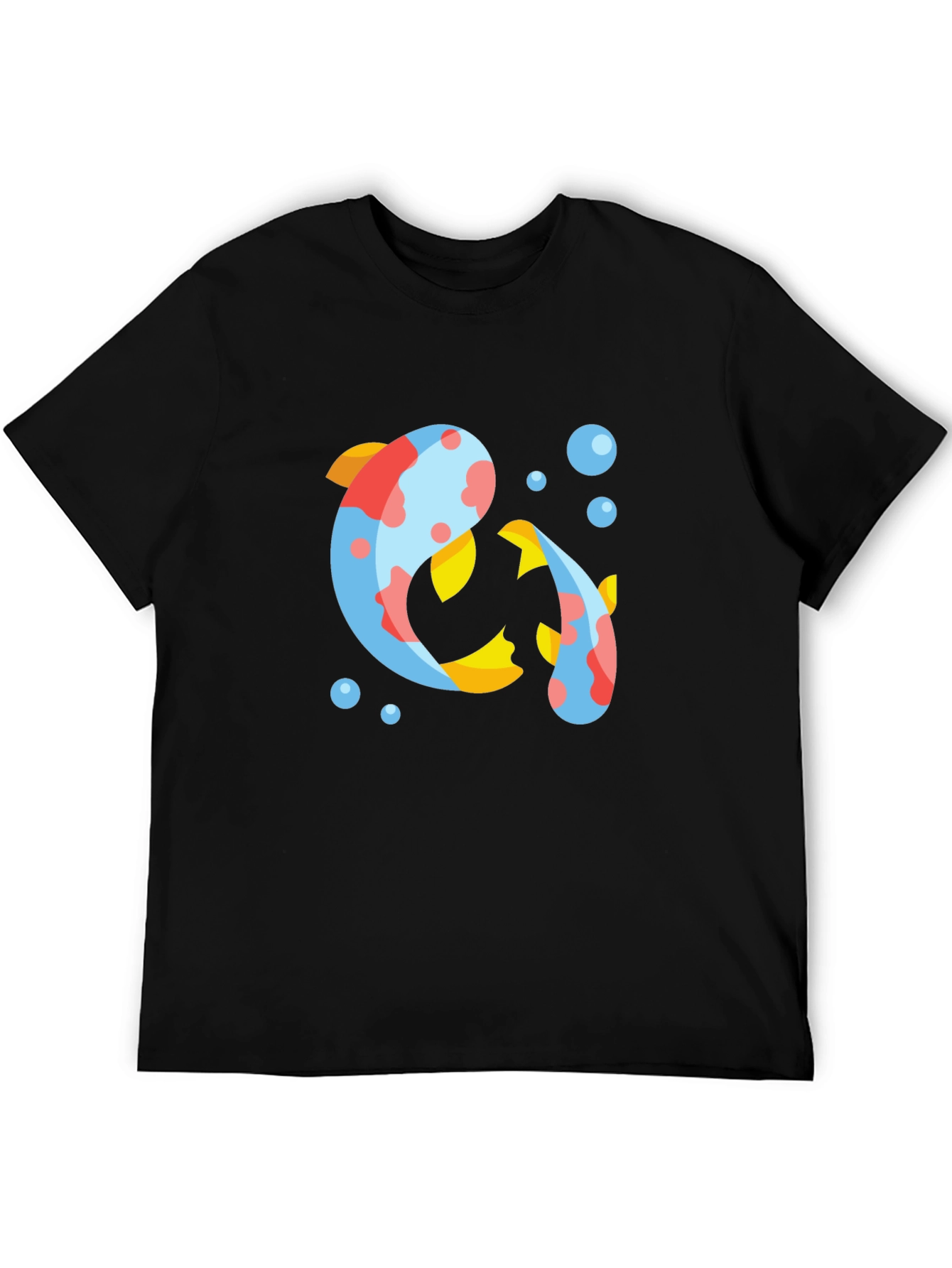 Koi Fish Graphic Tee - Stylish Black T-Shirt