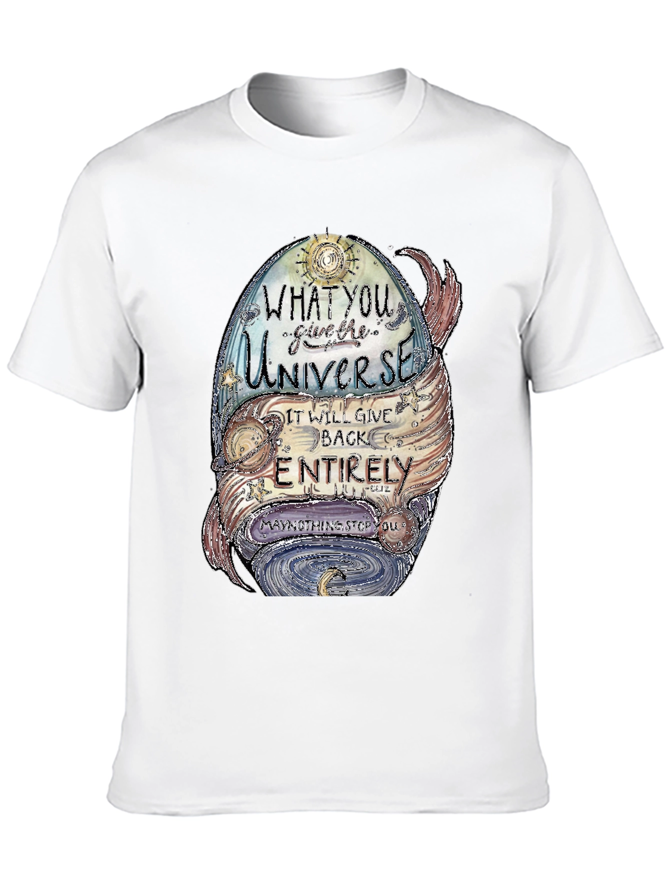 Universe Graphic T-Shirt - Positive Vibes