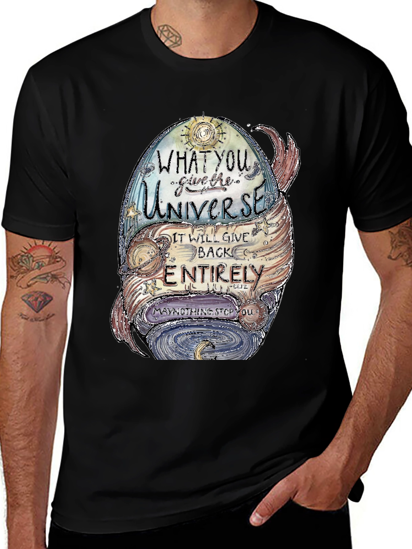 Universe Graphic T-Shirt - Positive Vibes
