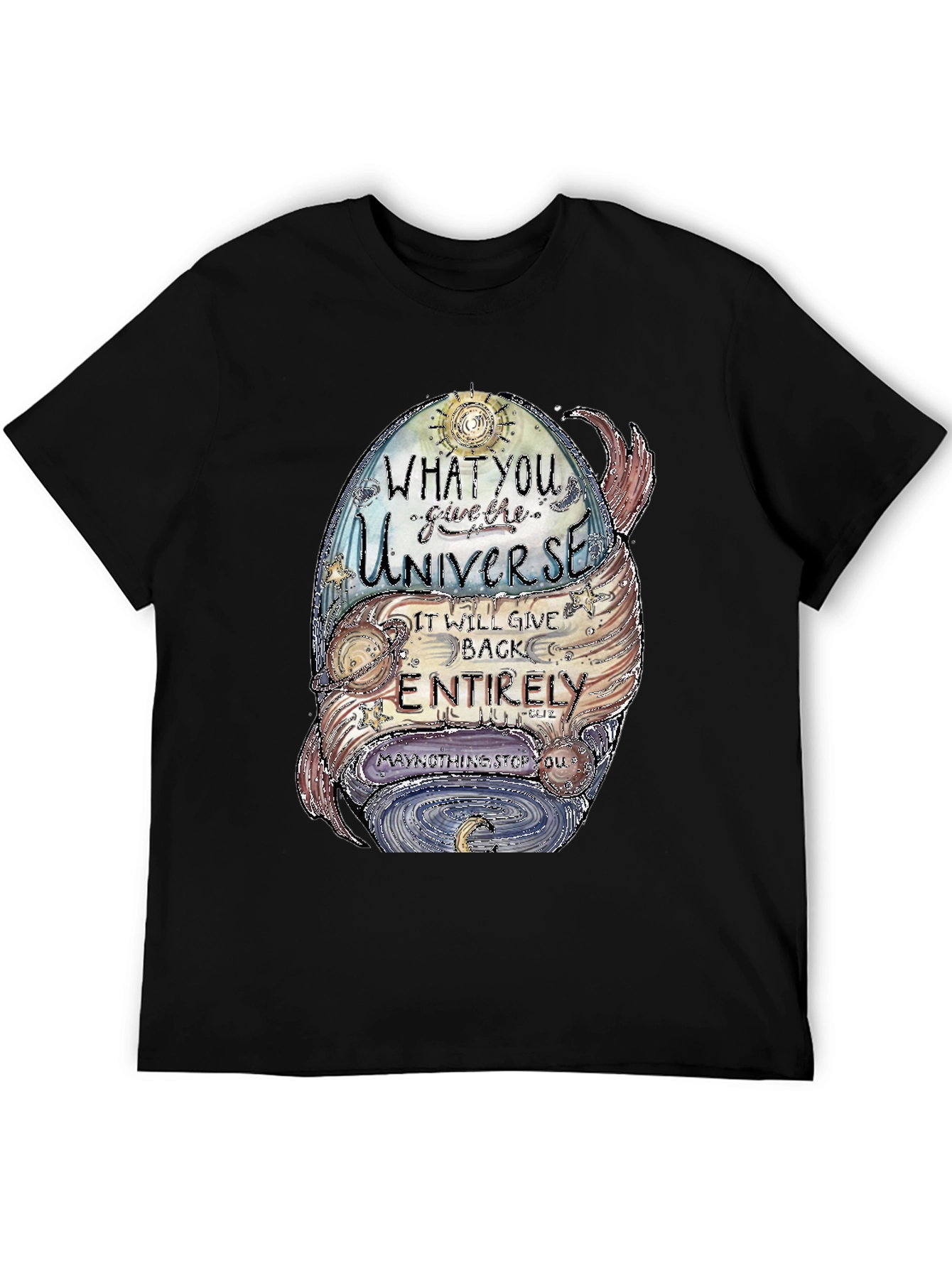 Universe Graphic T-Shirt - Positive Vibes