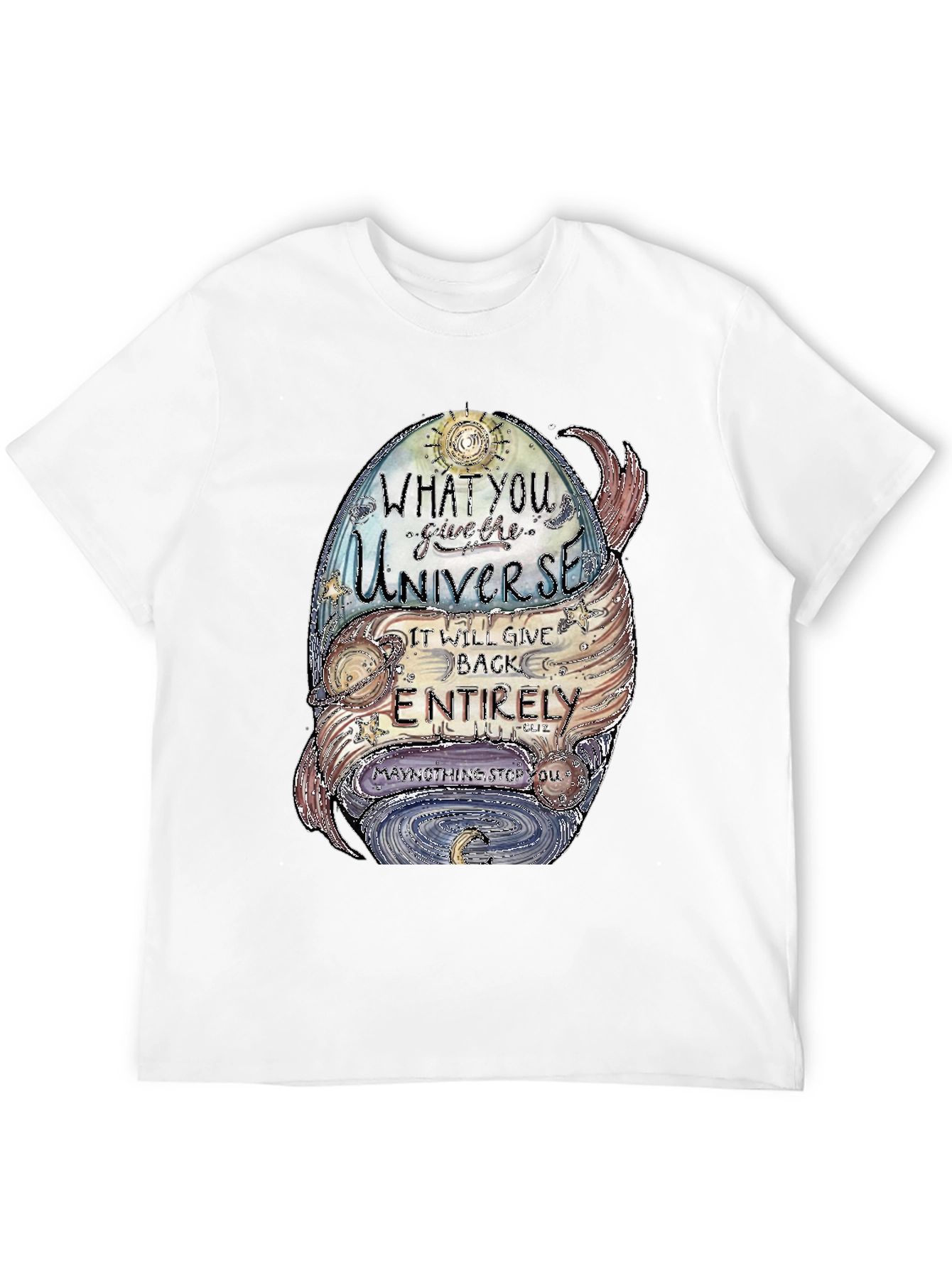 Universe Graphic T-Shirt - Positive Vibes