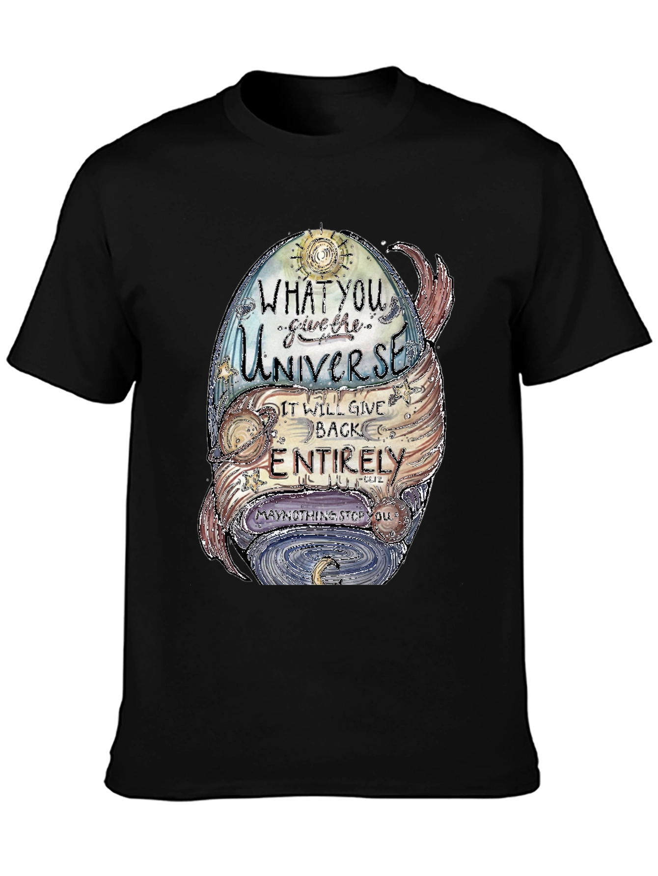 Universe Graphic T-Shirt - Positive Vibes