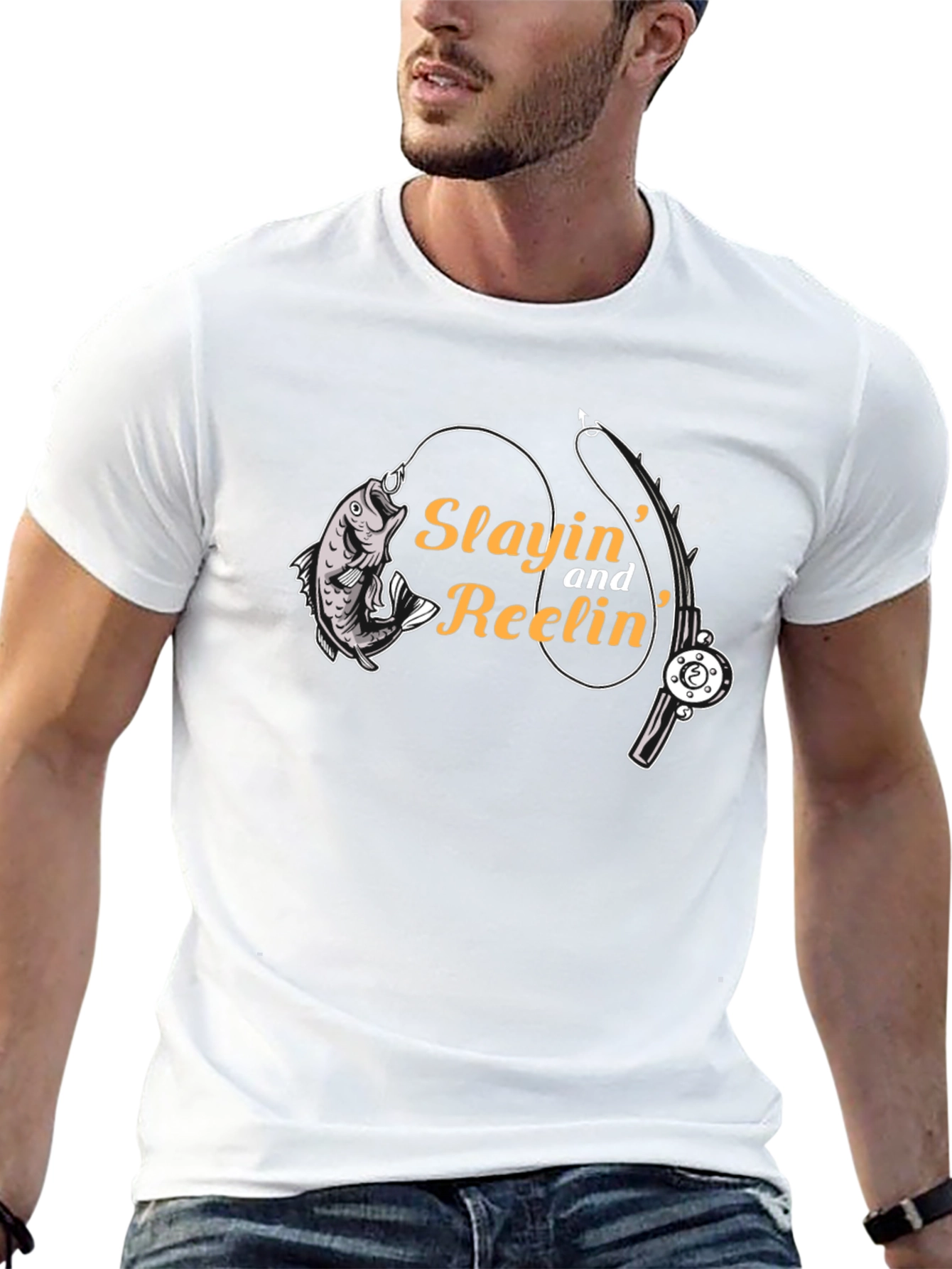Slayin and Reelin Fishing T-Shirt