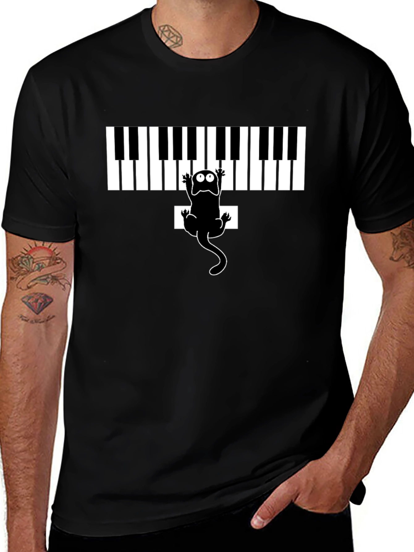 Piano Lizard Tee - Unique Musical Graphic Shirt
