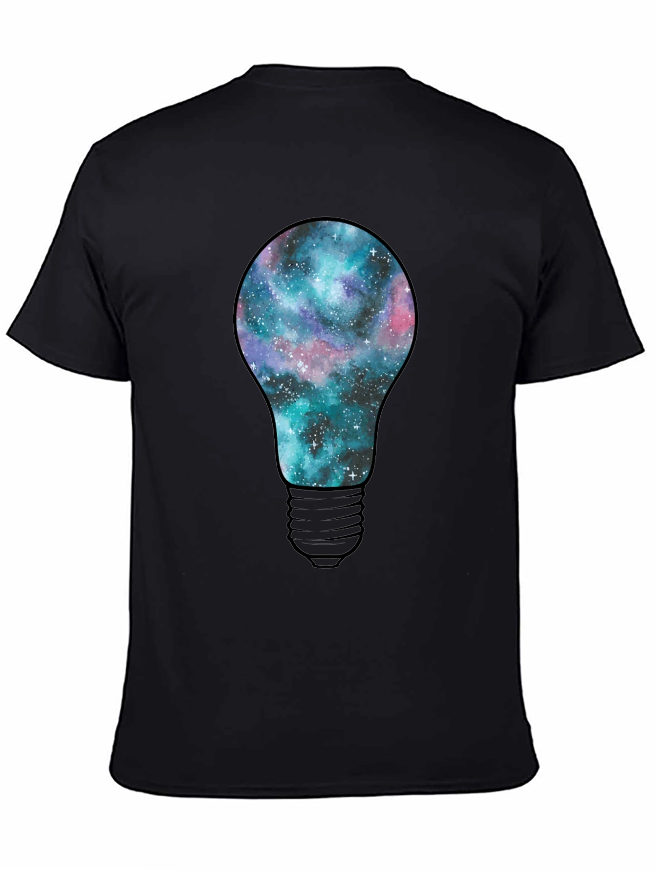 Galaxy Bulb Mens T-Shirt - Black