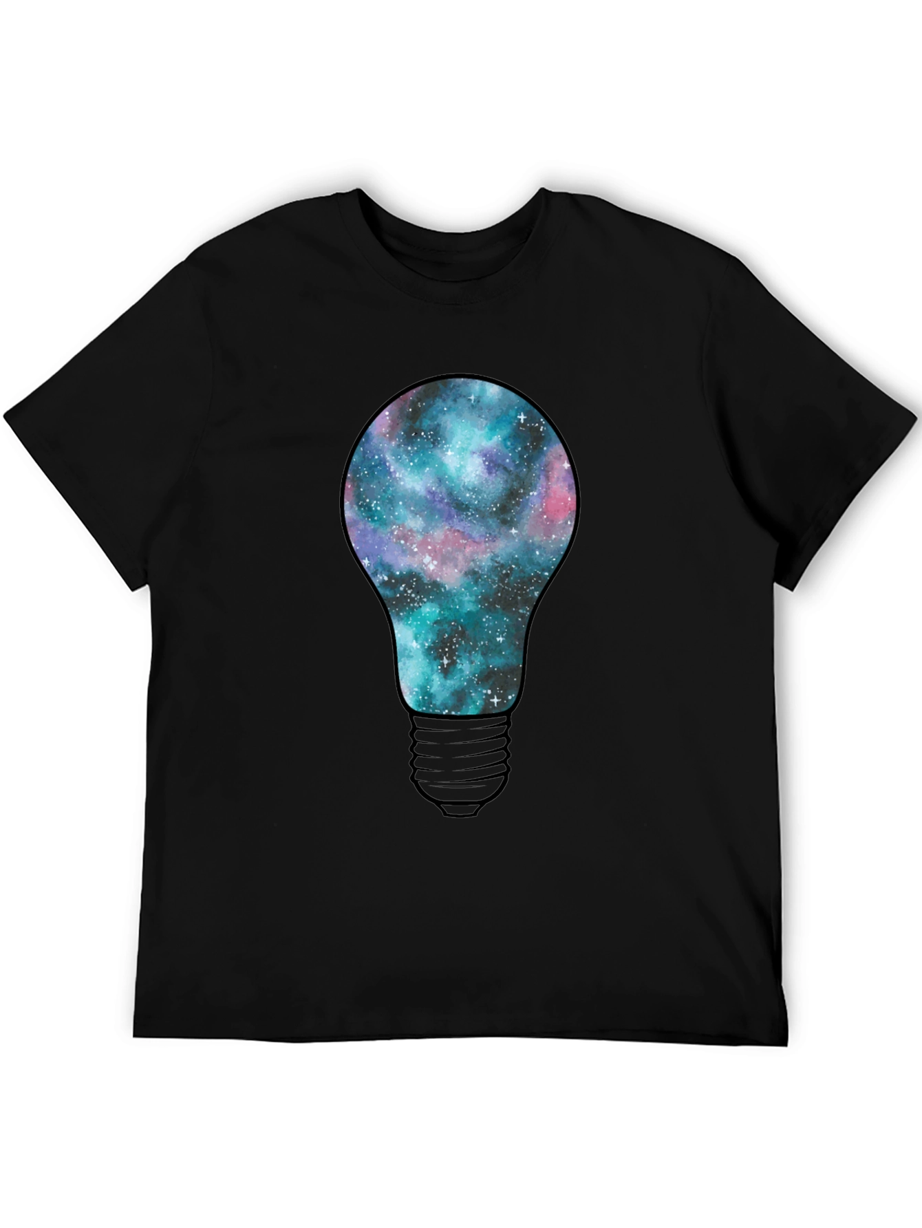 Galaxy Bulb Mens T-Shirt - Black