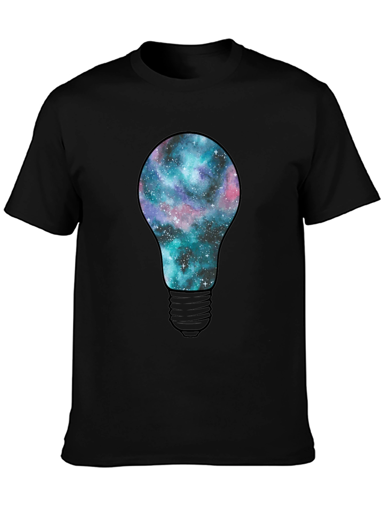 Galaxy Bulb Mens T-Shirt - Black