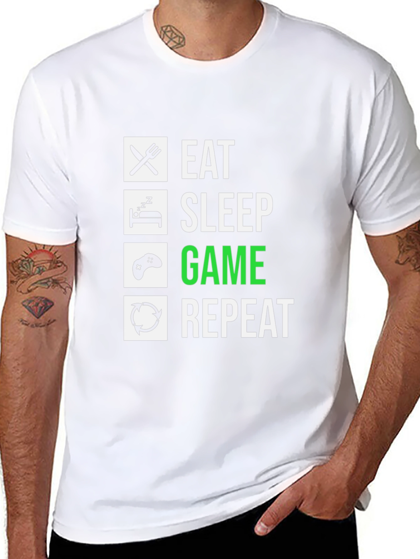 Eat Sleep Game Repeat - Gamer T-Shirt