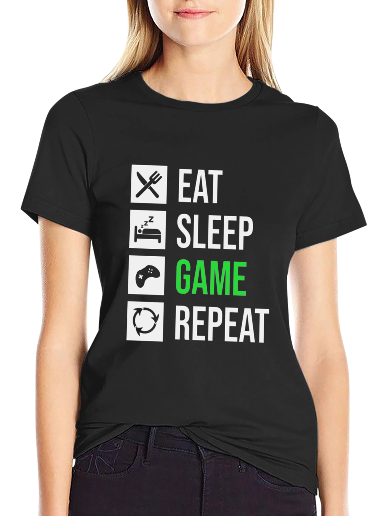 Eat Sleep Game Repeat - Gamer T-Shirt