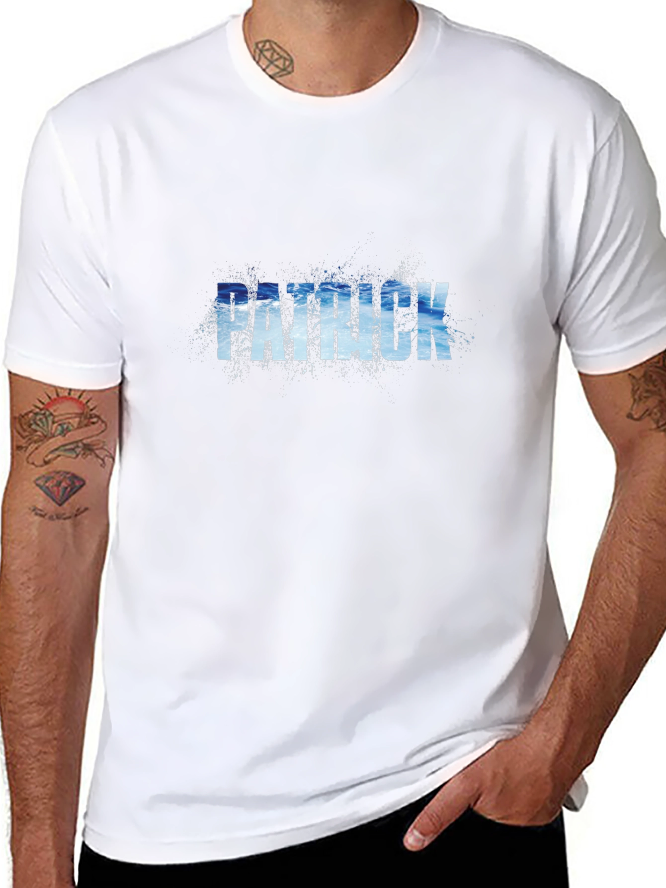 Patrick Water Graphic Black T-Shirt