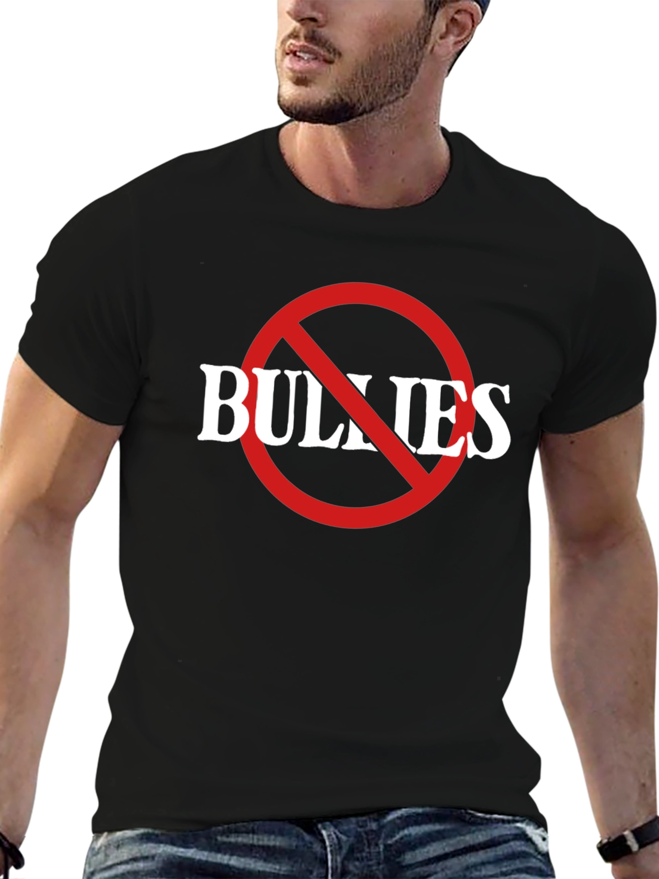Anti-Bullying Black Graphic T-Shirt