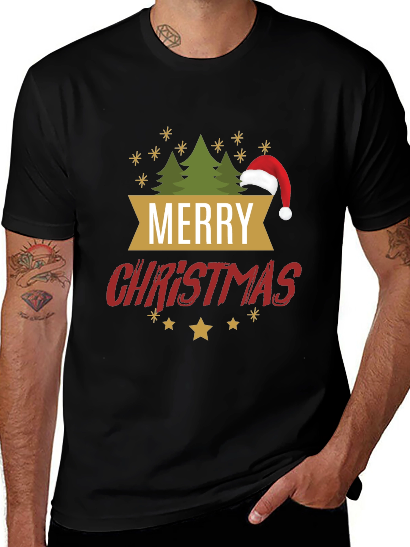 Merry Christmas Graphic Tee Holiday Shirt