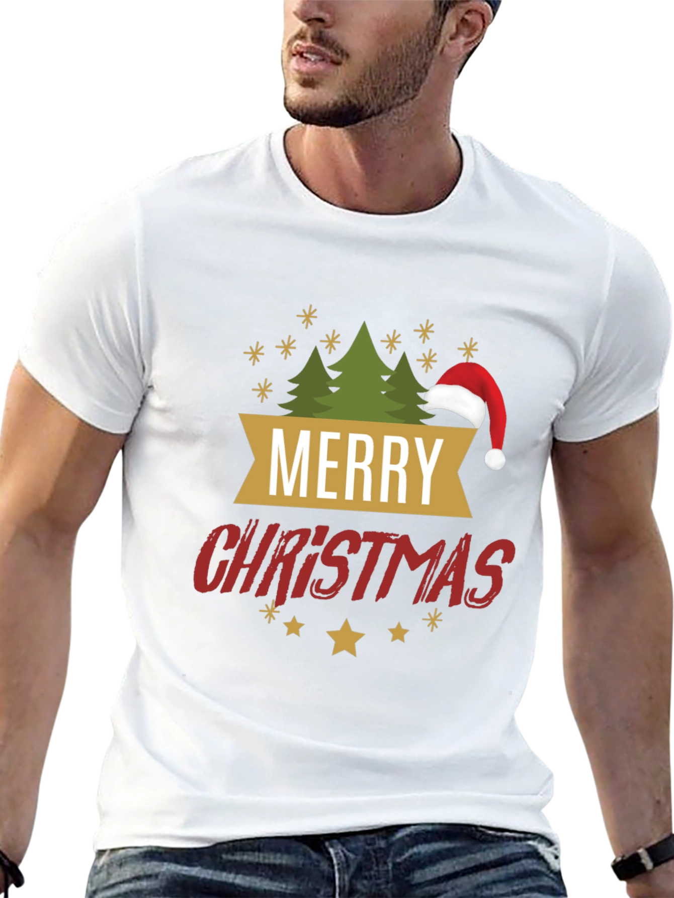 Merry Christmas Graphic Tee Holiday Shirt