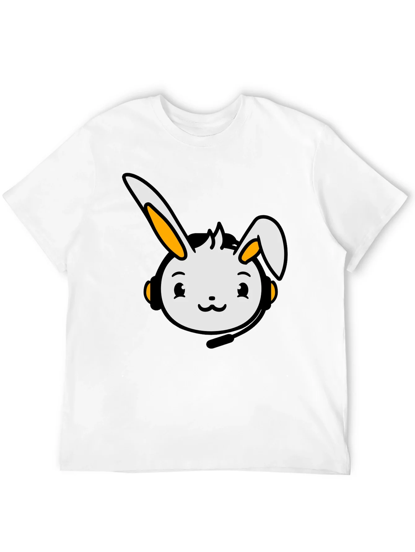 Cute Bunny Graphic T-Shirt - Black