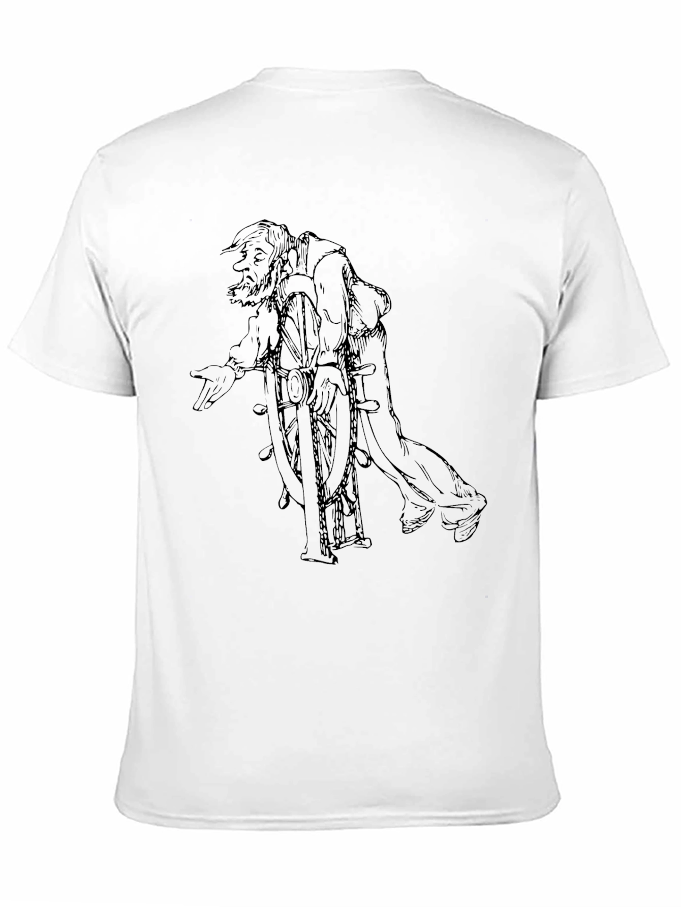 Black T-Shirt with Unique Medieval Print
