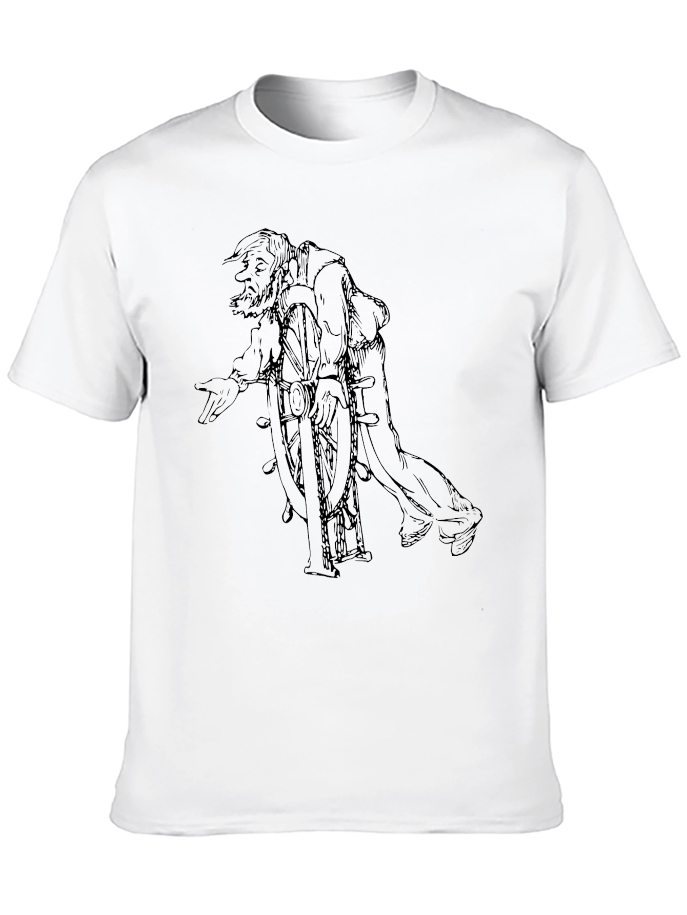 Black T-Shirt with Unique Medieval Print