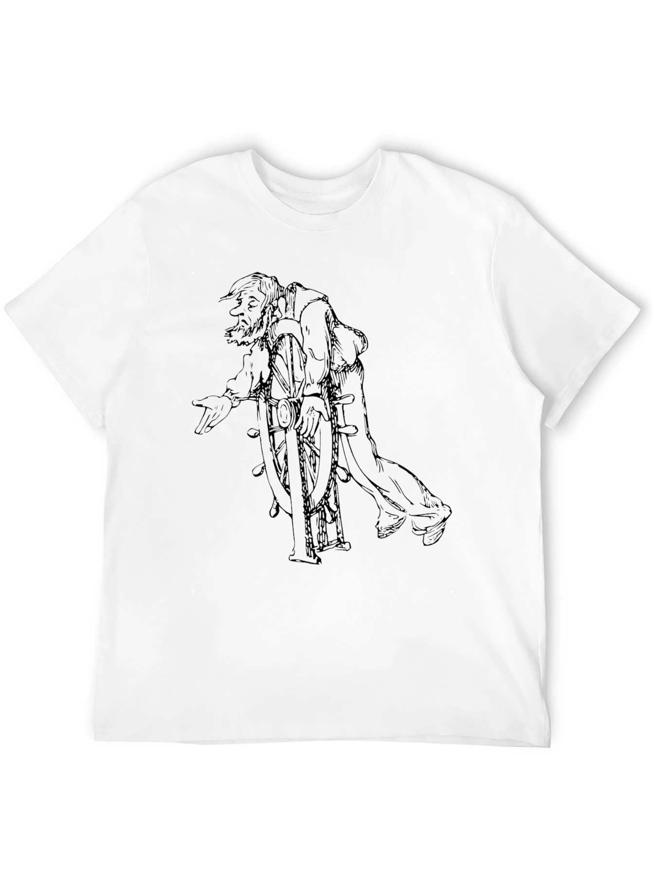 Black T-Shirt with Unique Medieval Print