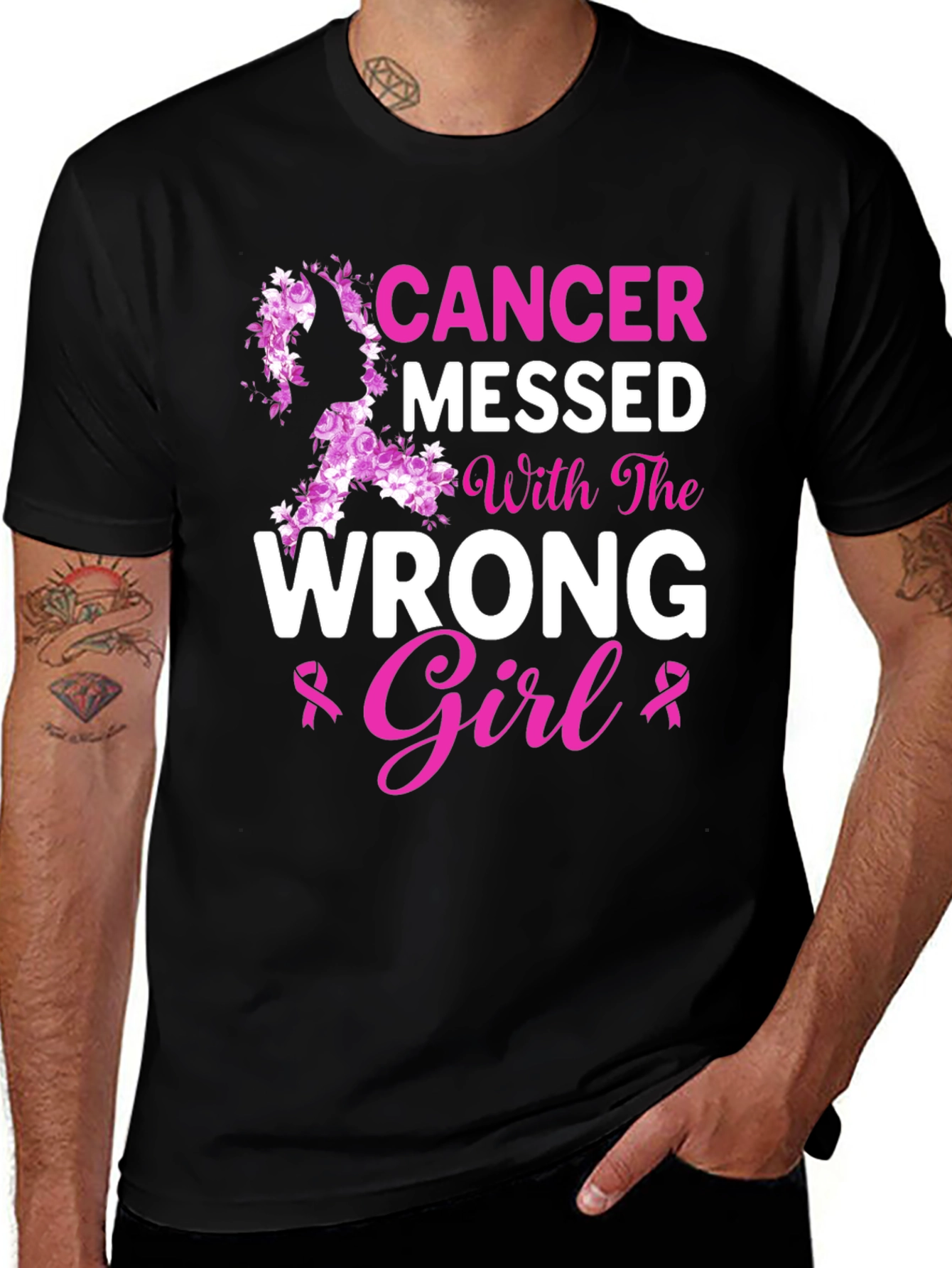 Cancer Messed With The Wrong Girl T-Shirt