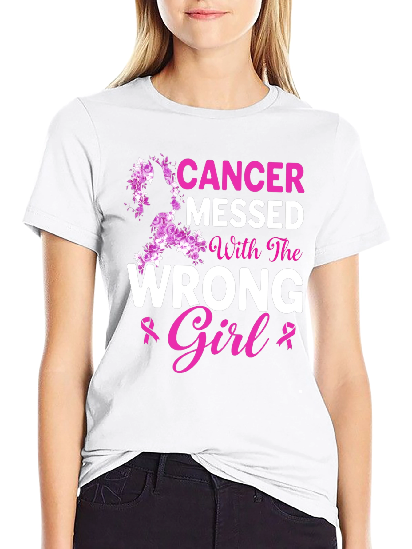 Cancer Messed With The Wrong Girl T-Shirt