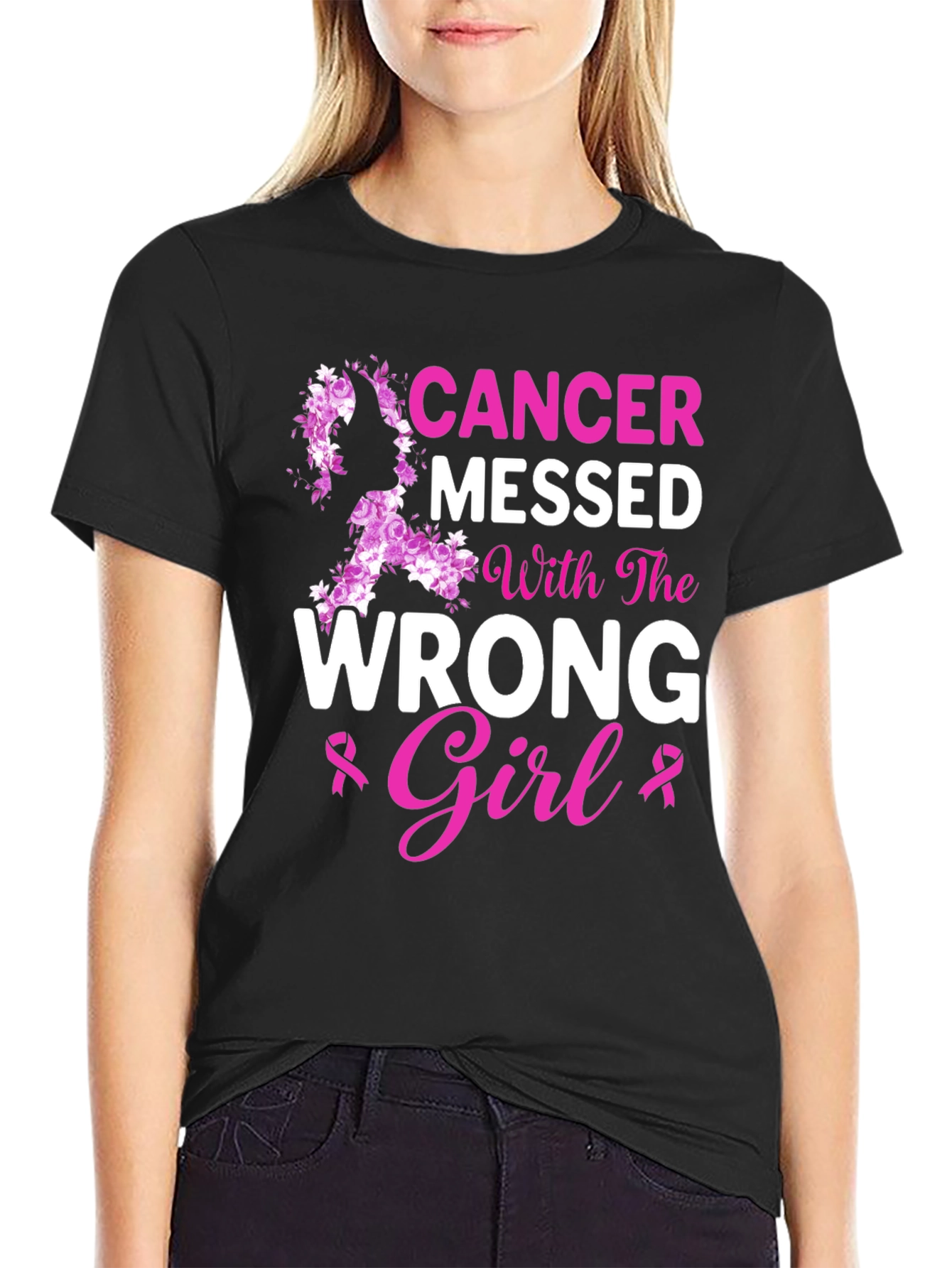 Cancer Messed With The Wrong Girl T-Shirt