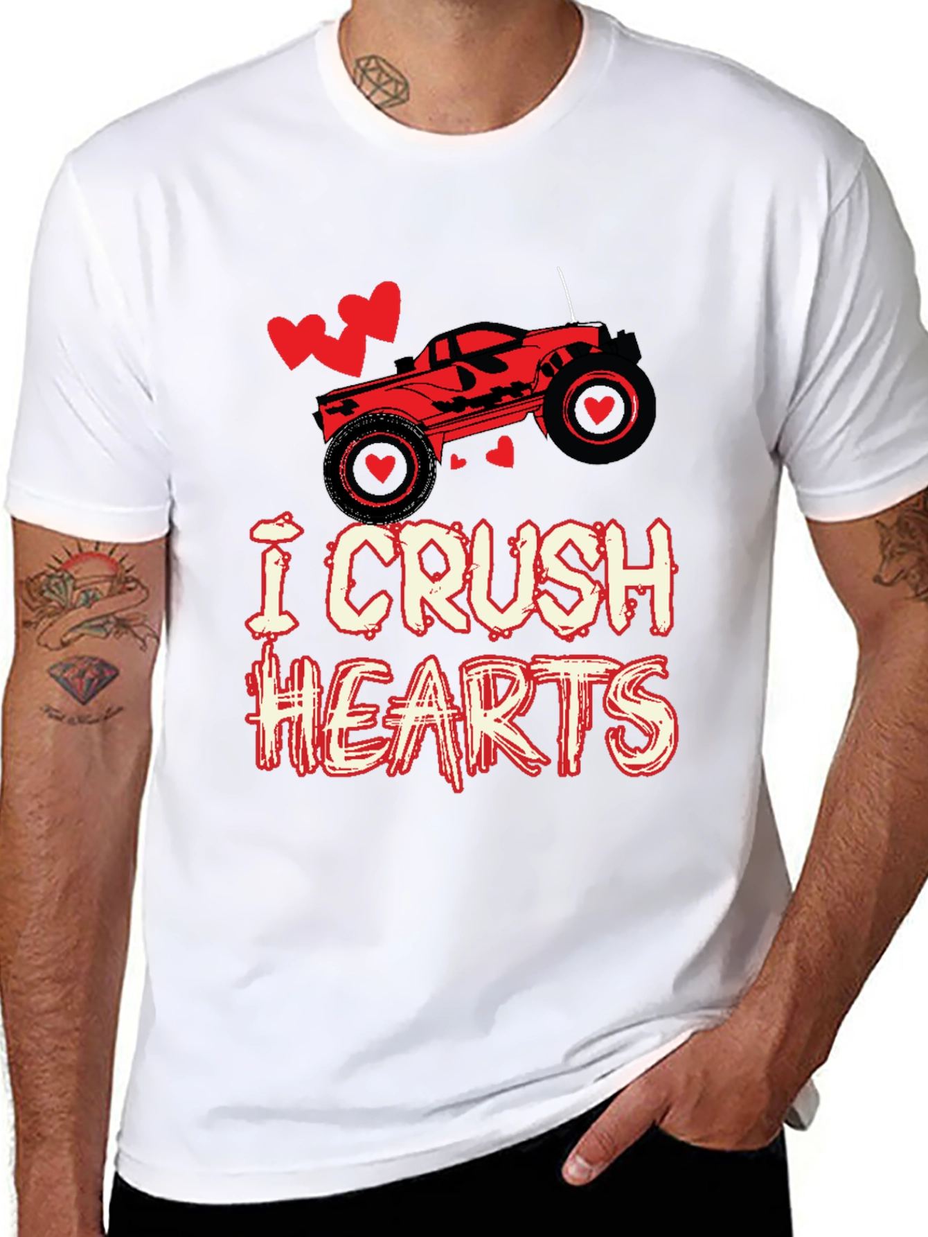 I Crush Hearts Valentines Day T-Shirt