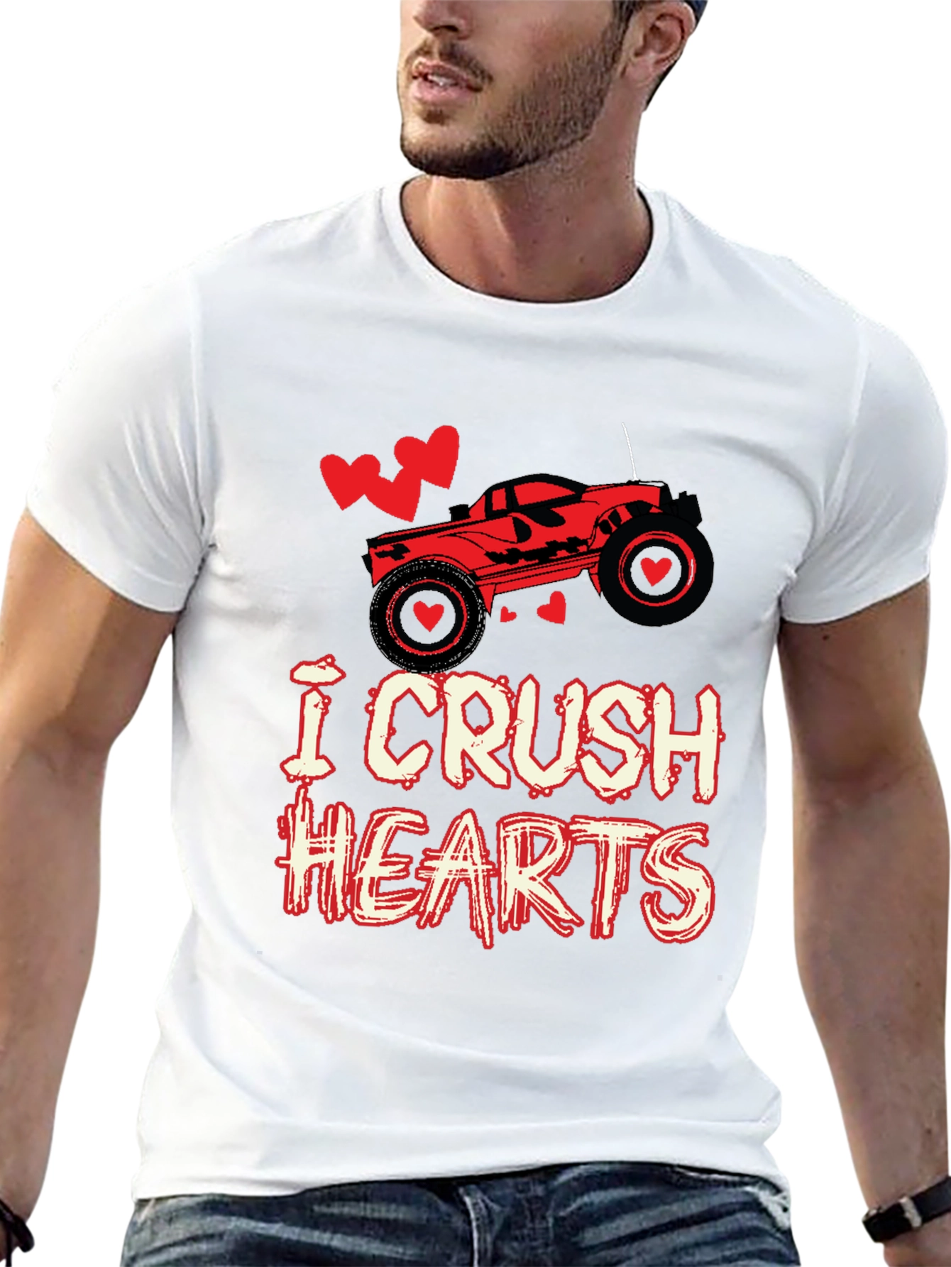 I Crush Hearts Valentines Day T-Shirt