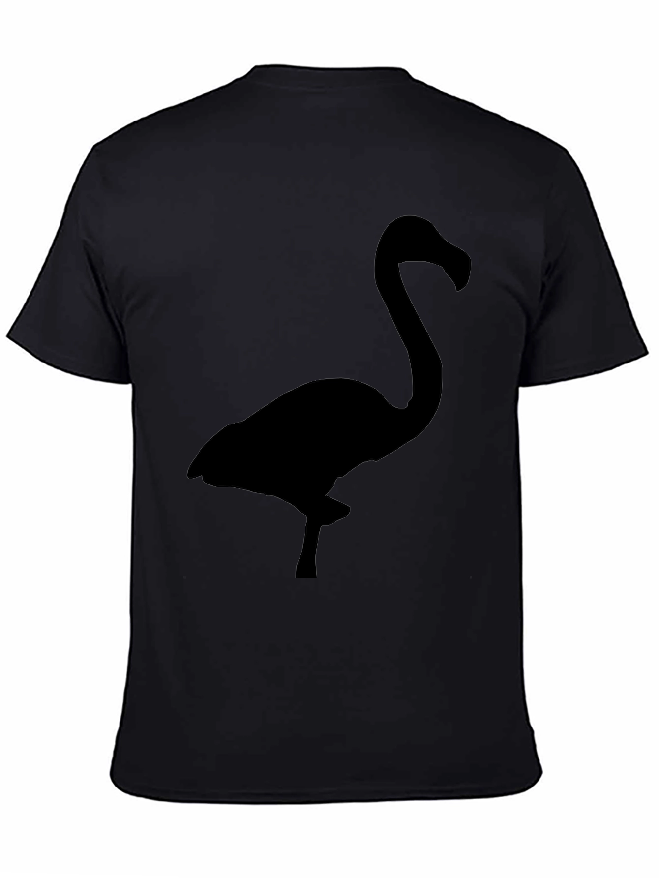 Black Flamingo Silhouette Graphic Tee