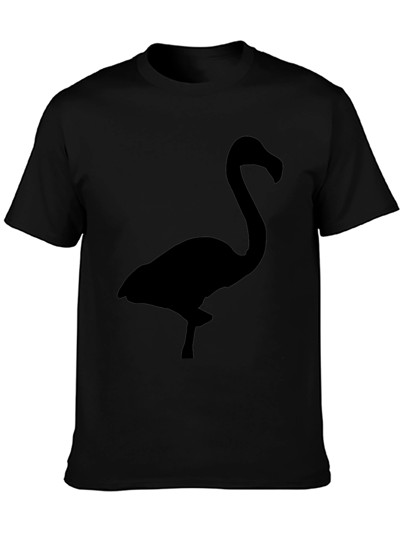 Black Flamingo Silhouette Graphic Tee