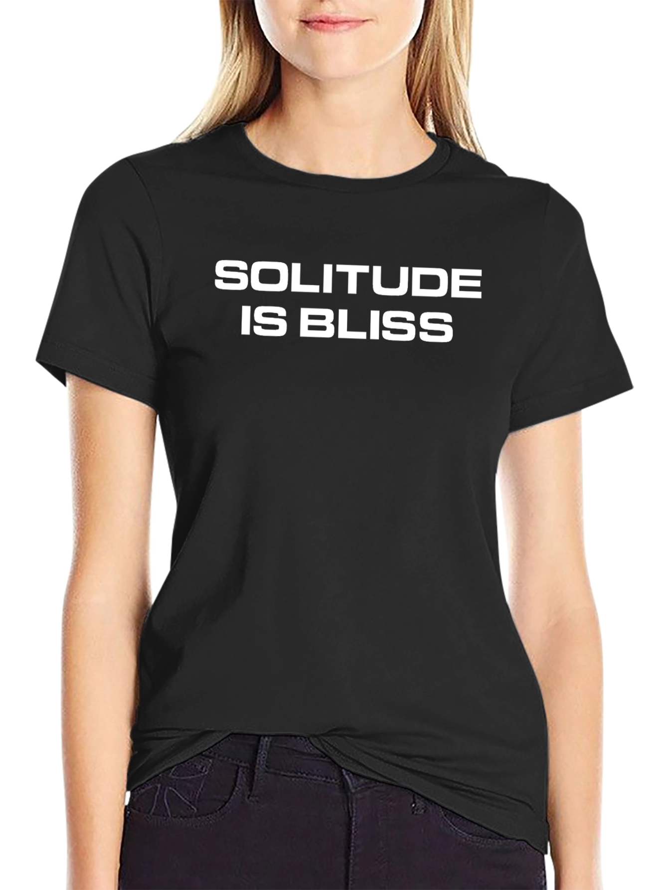Solitude is Bliss Graphic Tee - Mens Black T-Shirt
