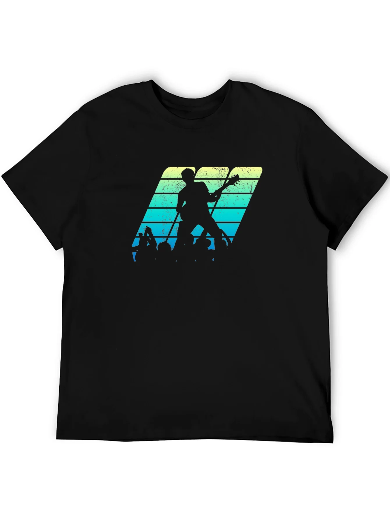 Retro Music Band Tee - Black Graphic T-Shirt
