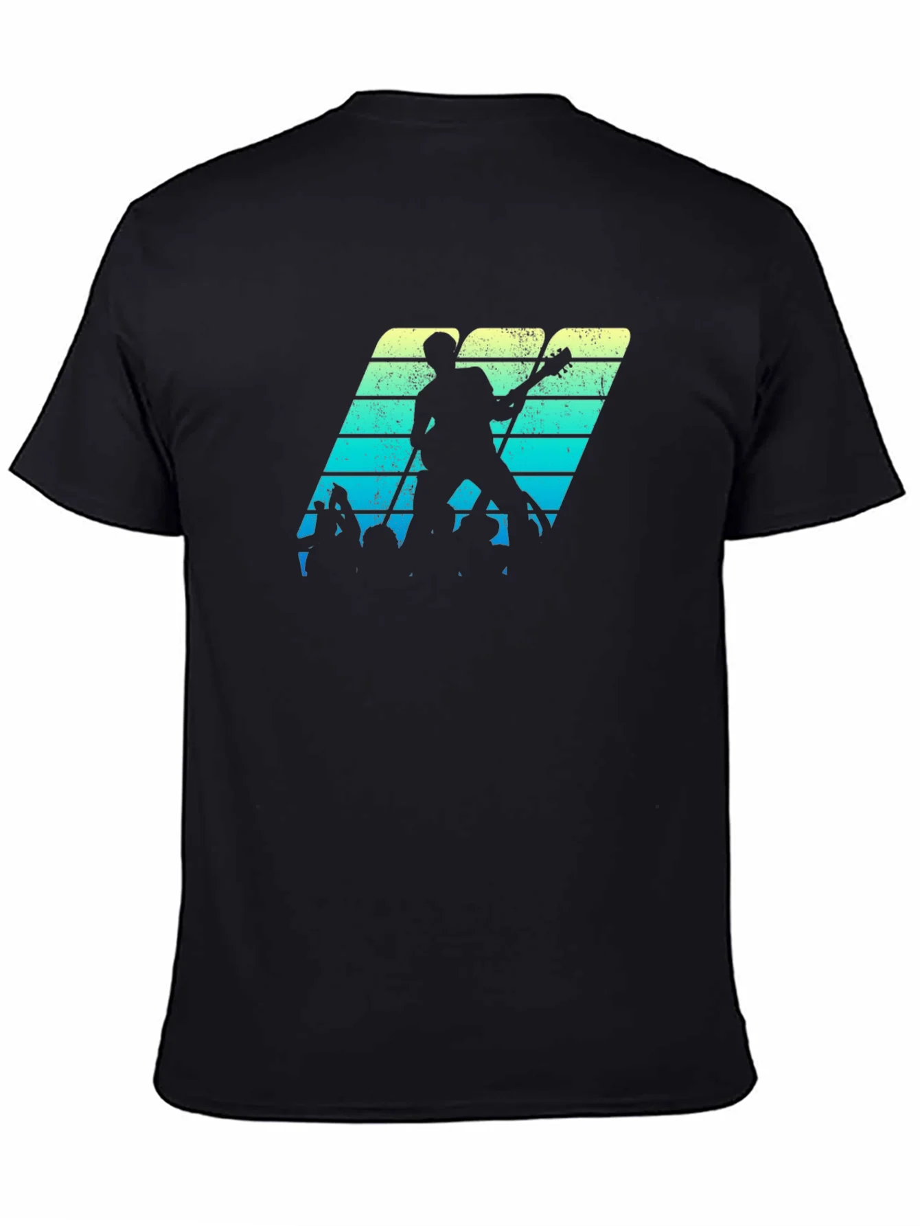 Retro Music Band Tee - Black Graphic T-Shirt