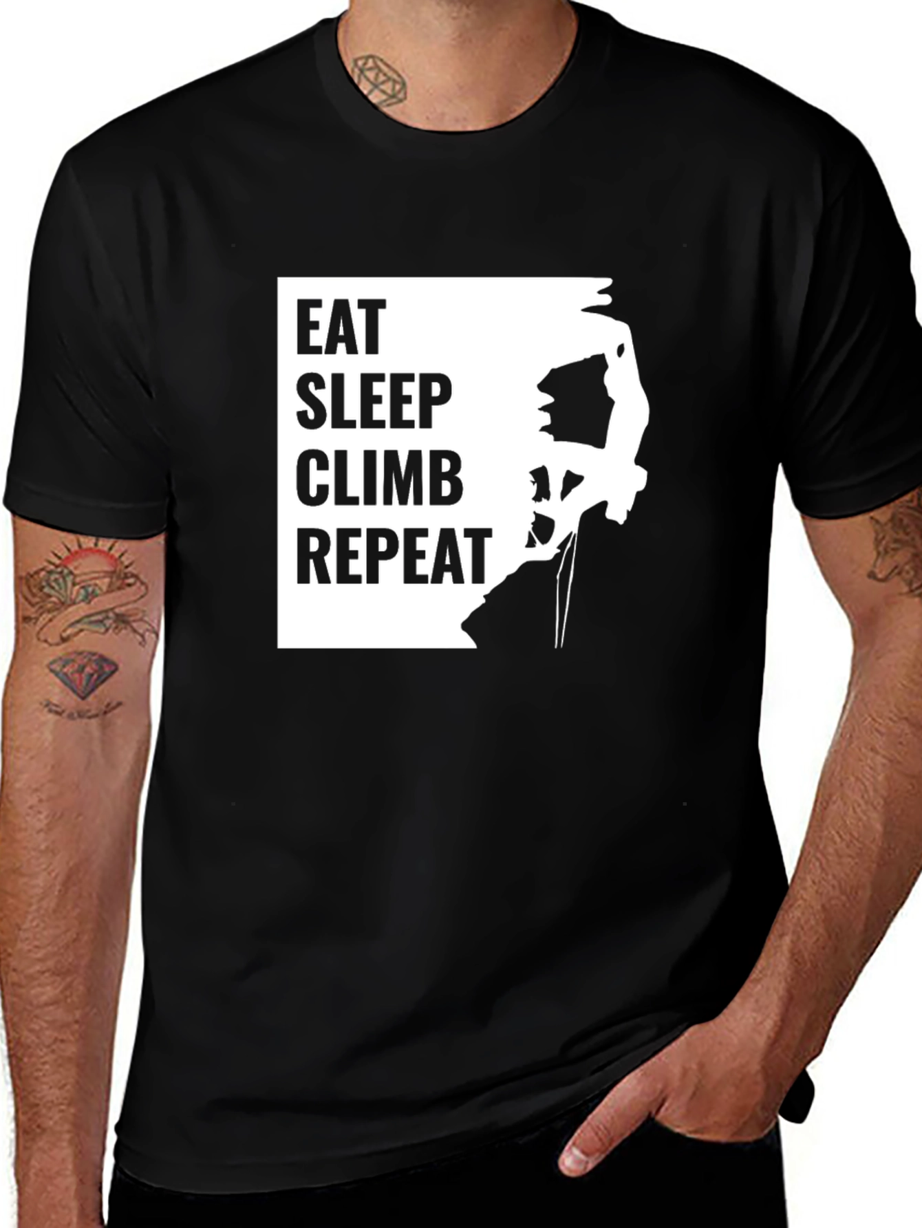 Eat Sleep Climb Repeat T-Shirt - Climbing Apparel