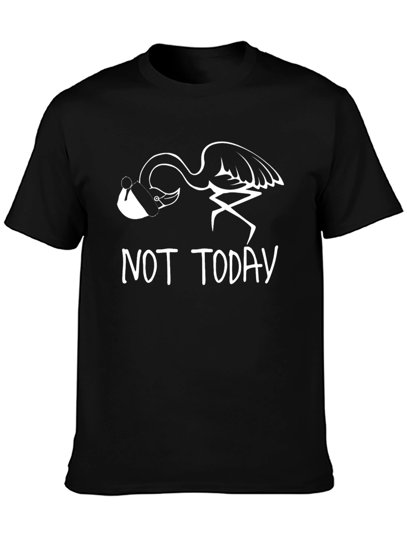 Funny Flamingo Not Today Graphic T-Shirt