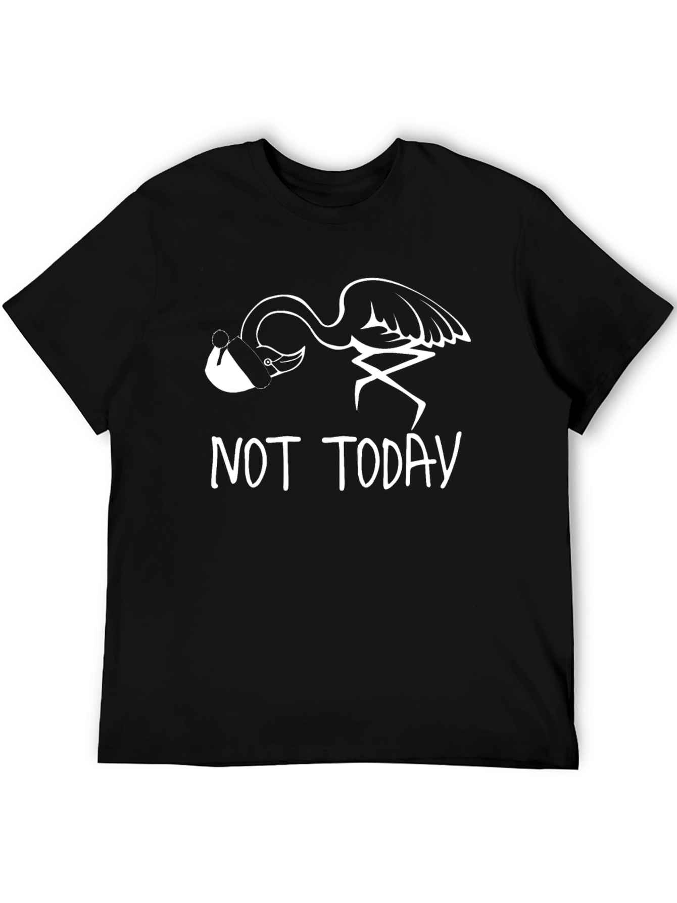 Funny Flamingo Not Today Graphic T-Shirt