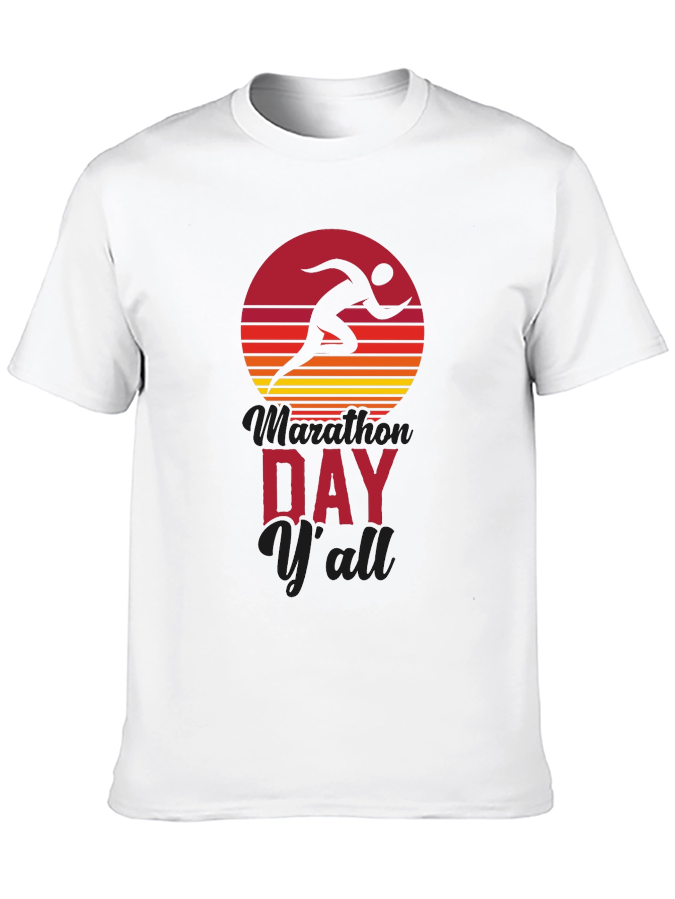 Marathon Day Yall Running Graphic Tee