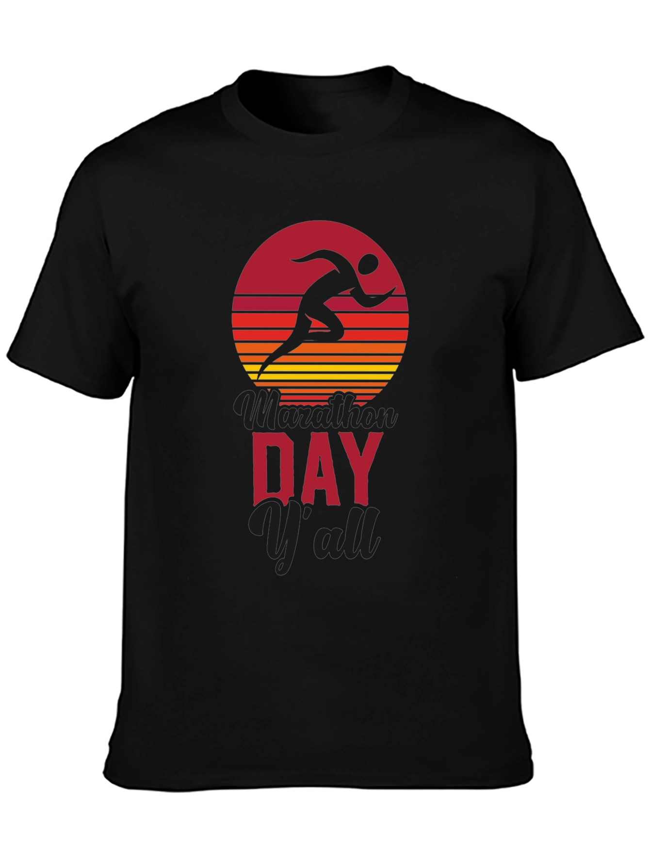 Marathon Day Yall Running Graphic Tee