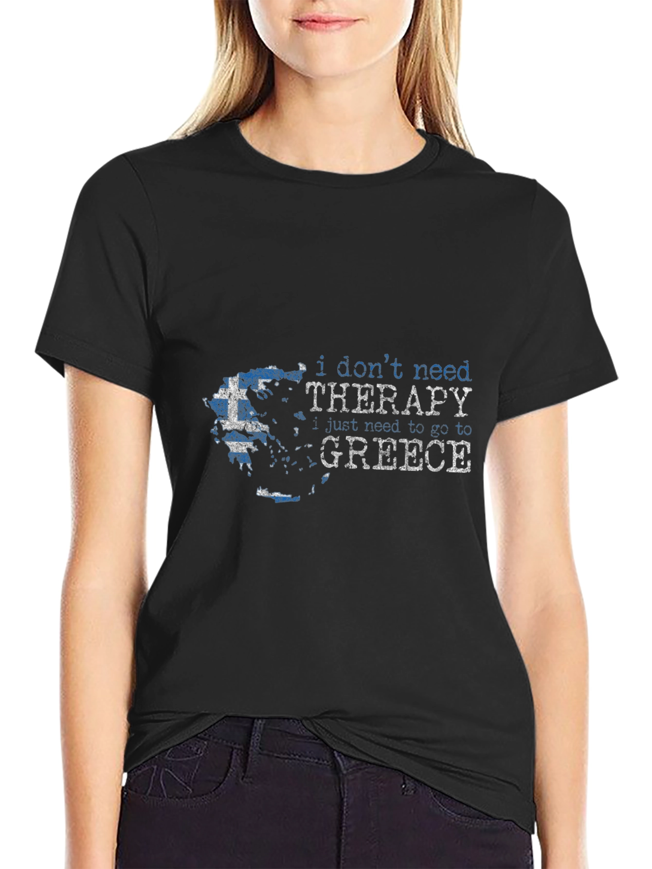 Greece Therapy T-Shirt | Travel Tee for Men