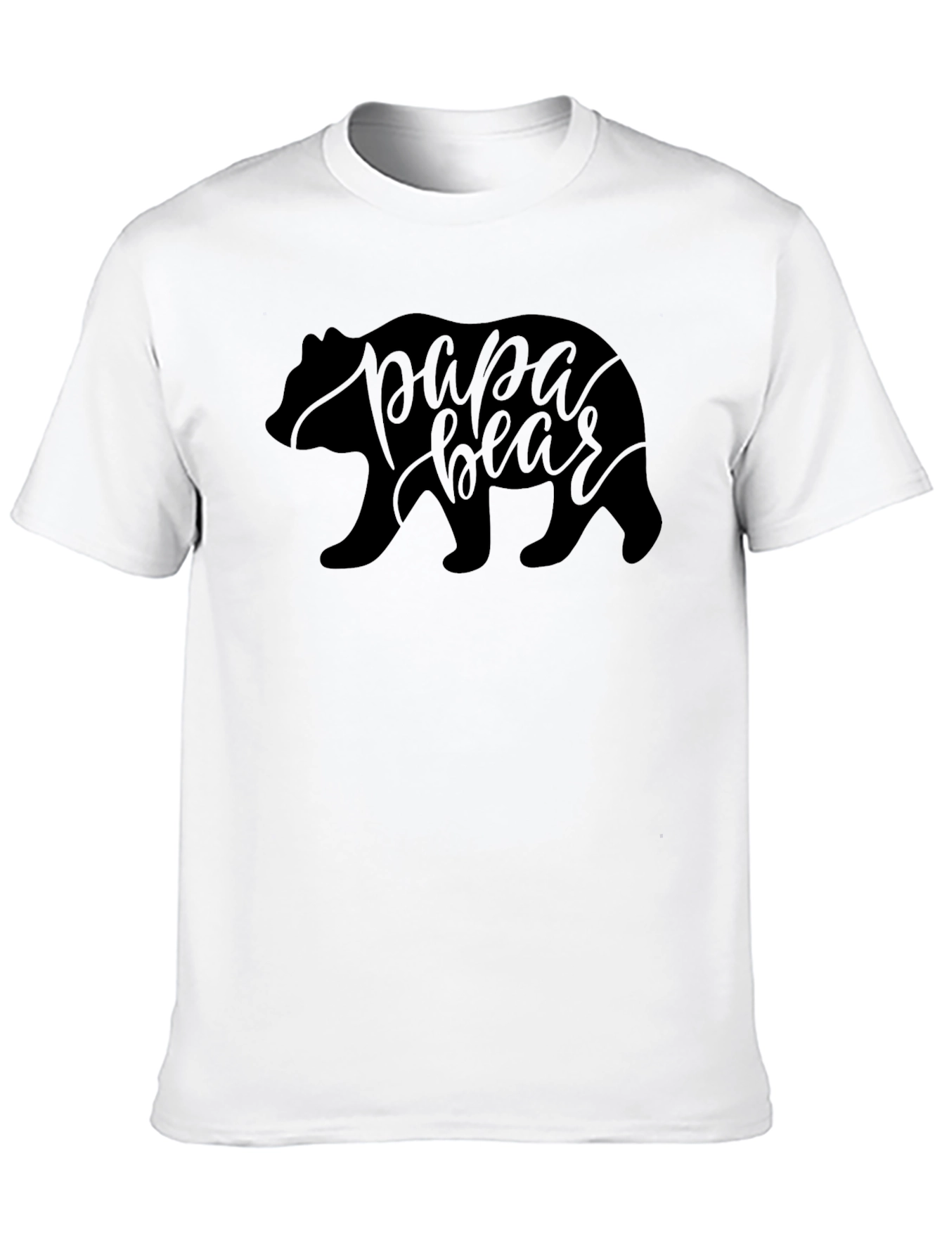 Papa Bear Graphic T-Shirt - Black Crew Neck Tee
