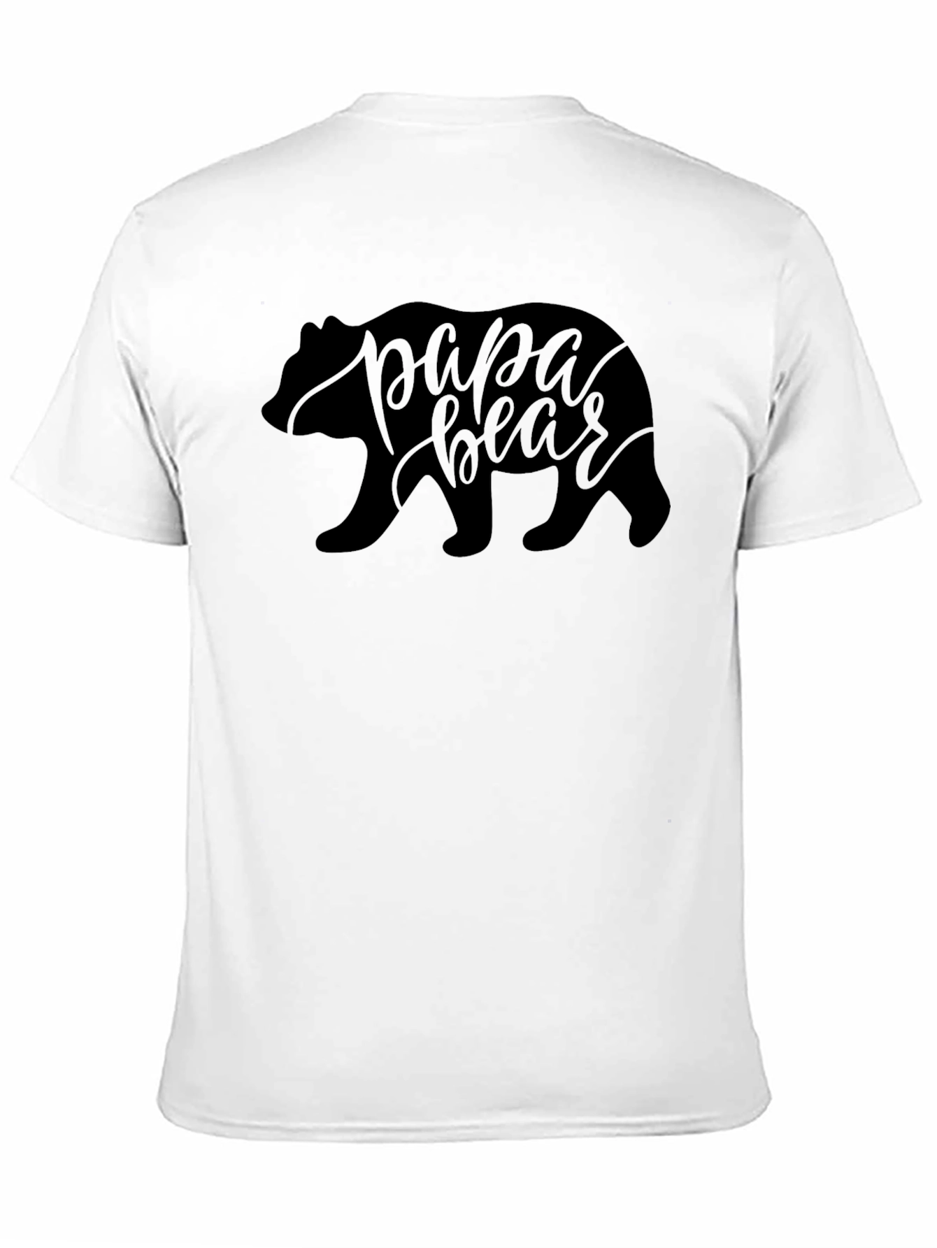 Papa Bear Graphic T-Shirt - Black Crew Neck Tee