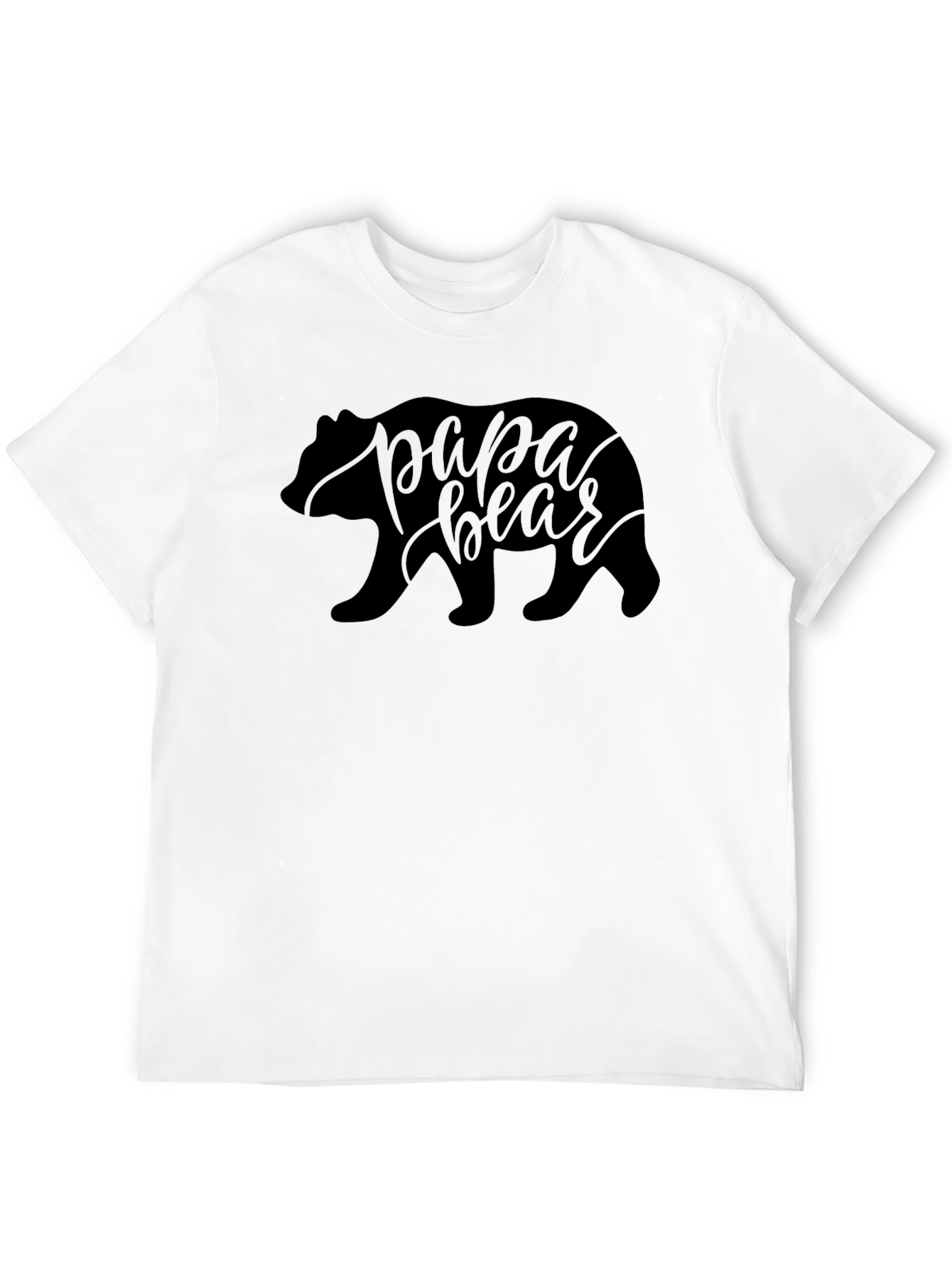 Papa Bear Graphic T-Shirt - Black Crew Neck Tee