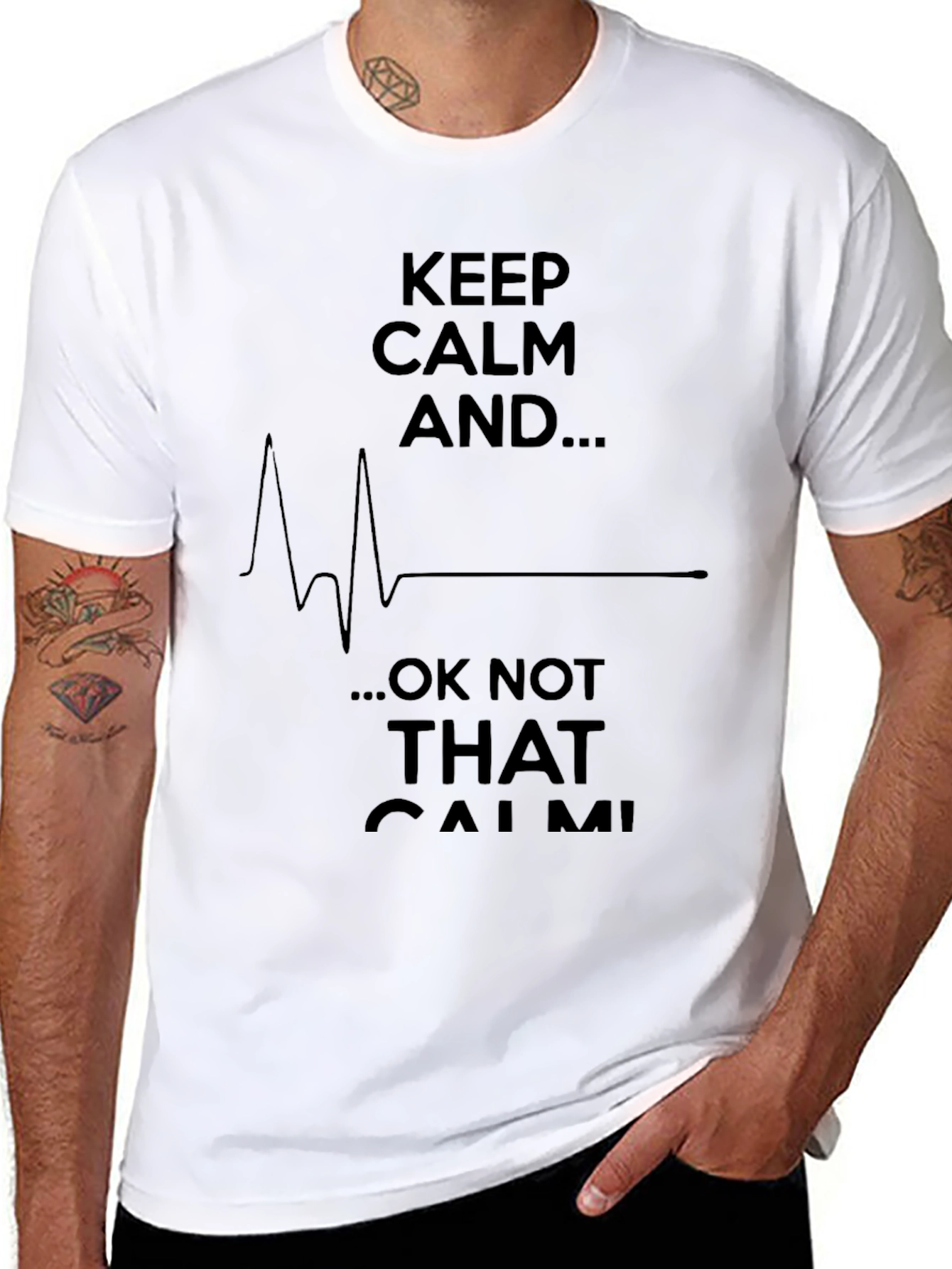 Keep Calm Funny Graphic Mens T-Shirt