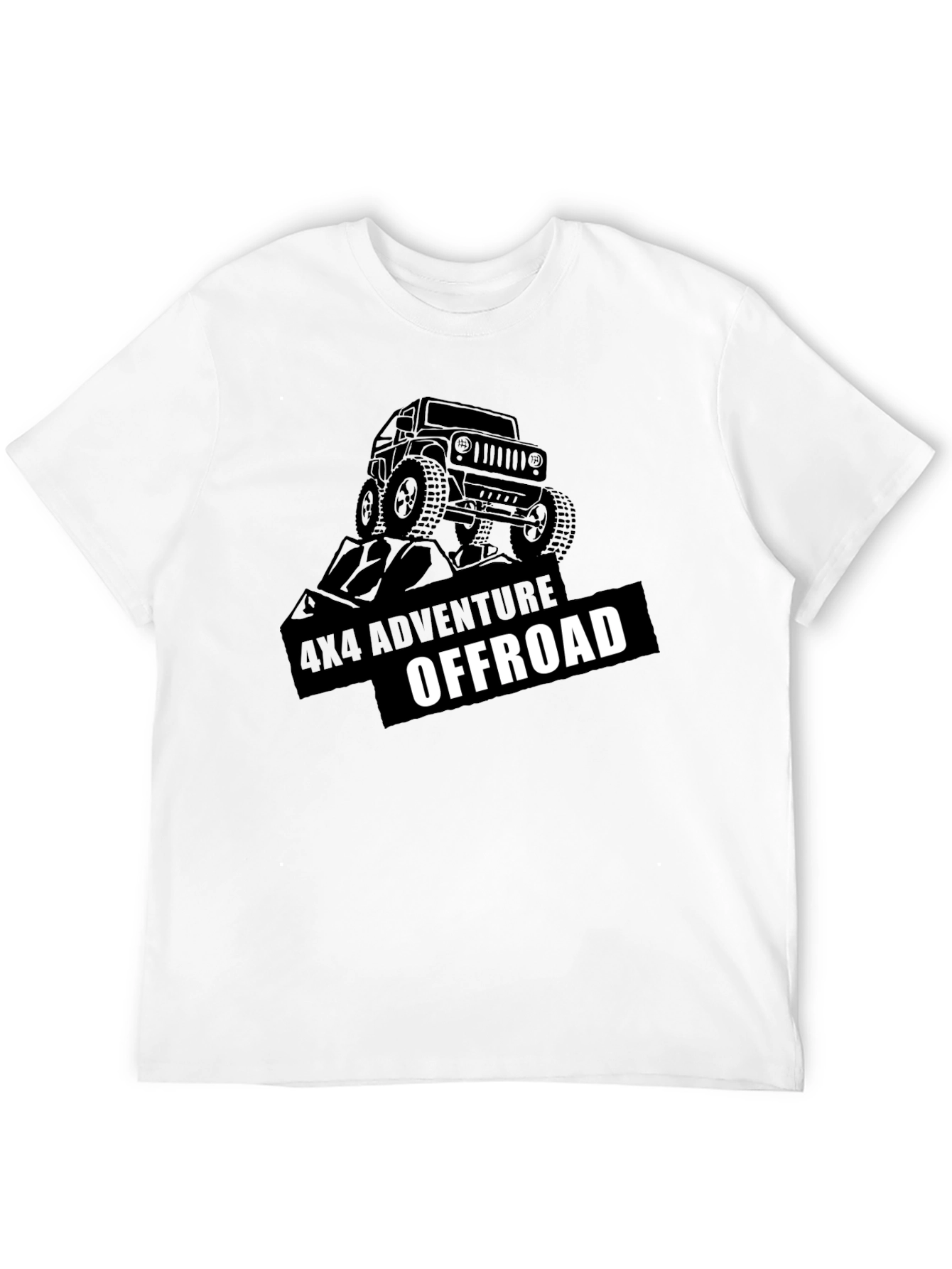 4x4 Adventure Offroad Black Graphic Tee