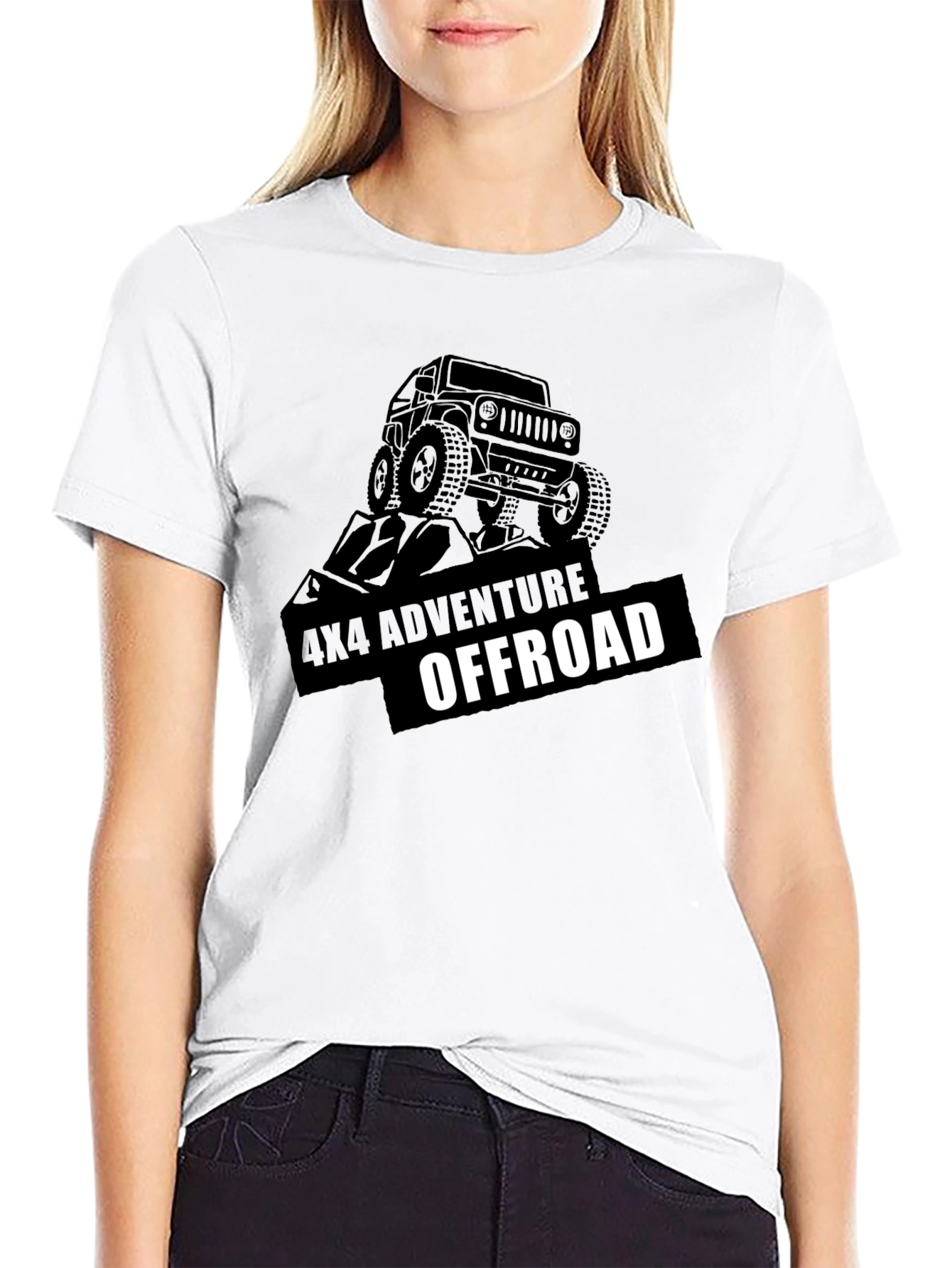 4x4 Adventure Offroad Black Graphic Tee