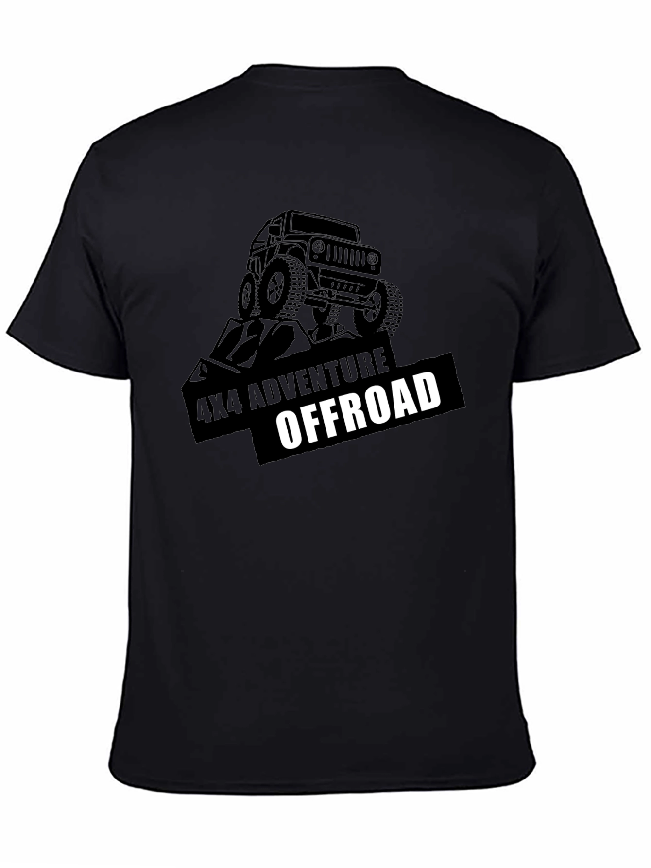4x4 Adventure Offroad Black Graphic Tee