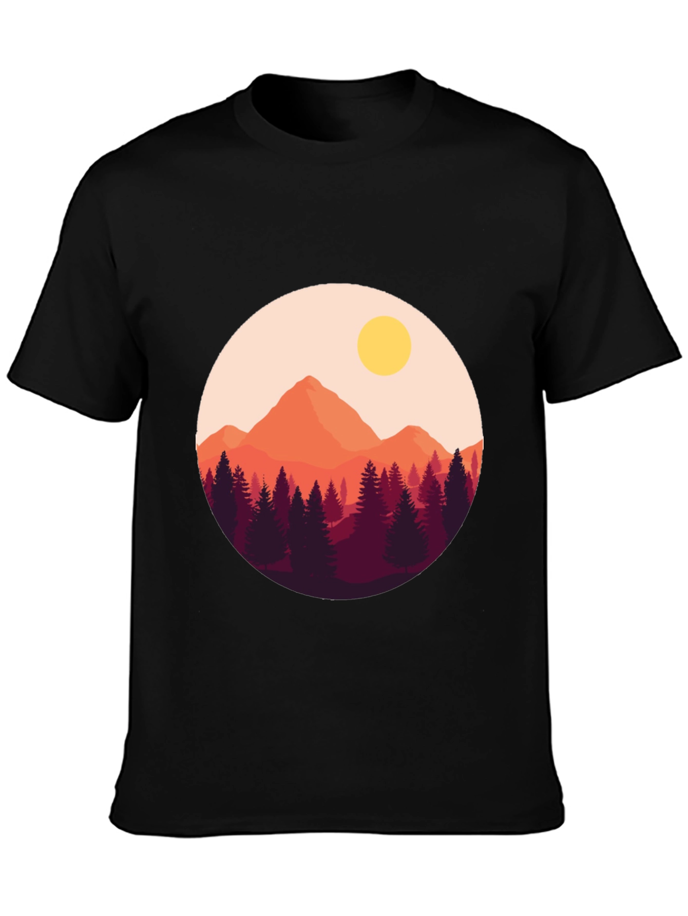 Mountain Sunset Graphic Tee - Nature Lovers T-Shirt