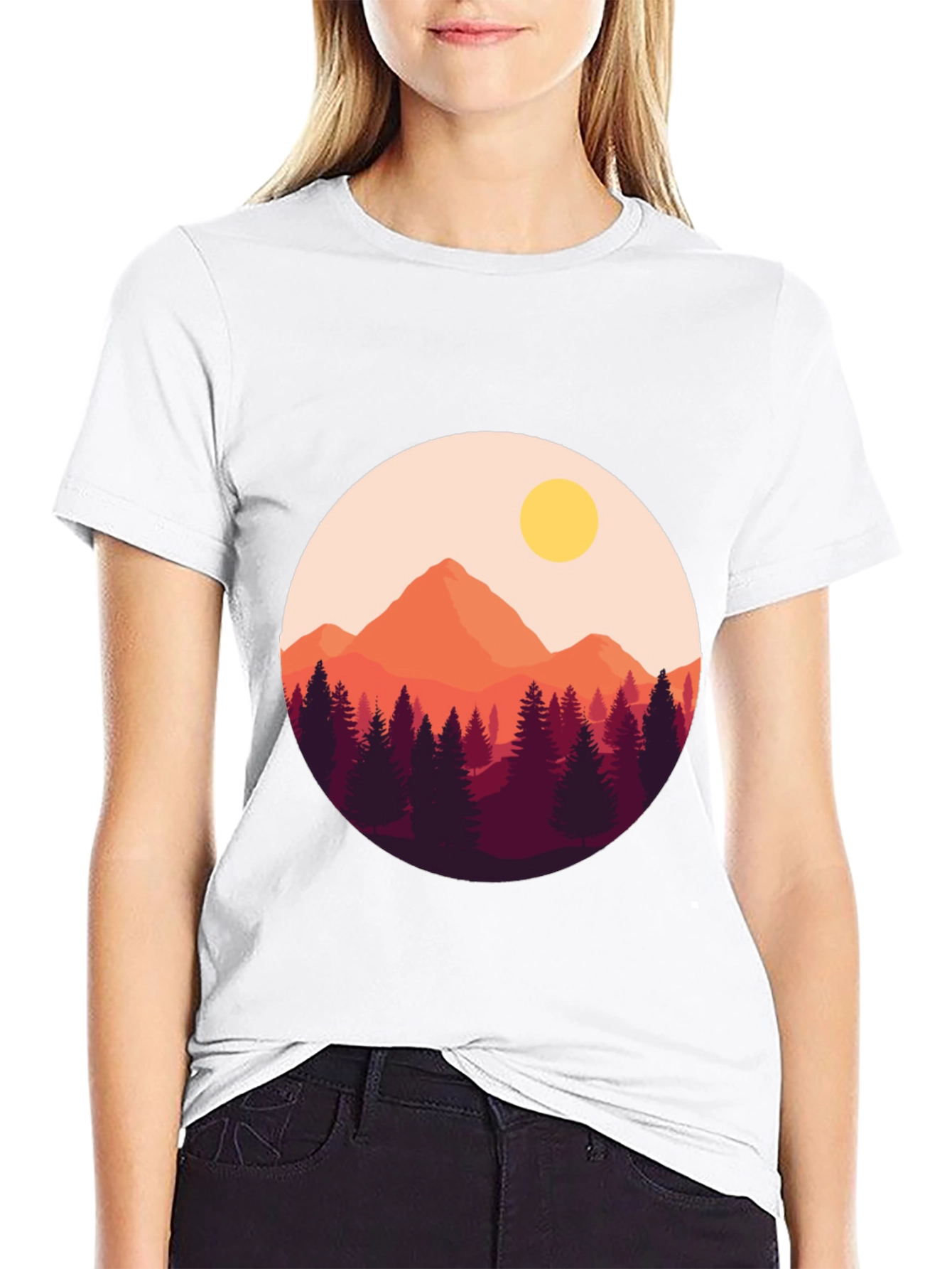 Mountain Sunset Graphic Tee - Nature Lovers T-Shirt