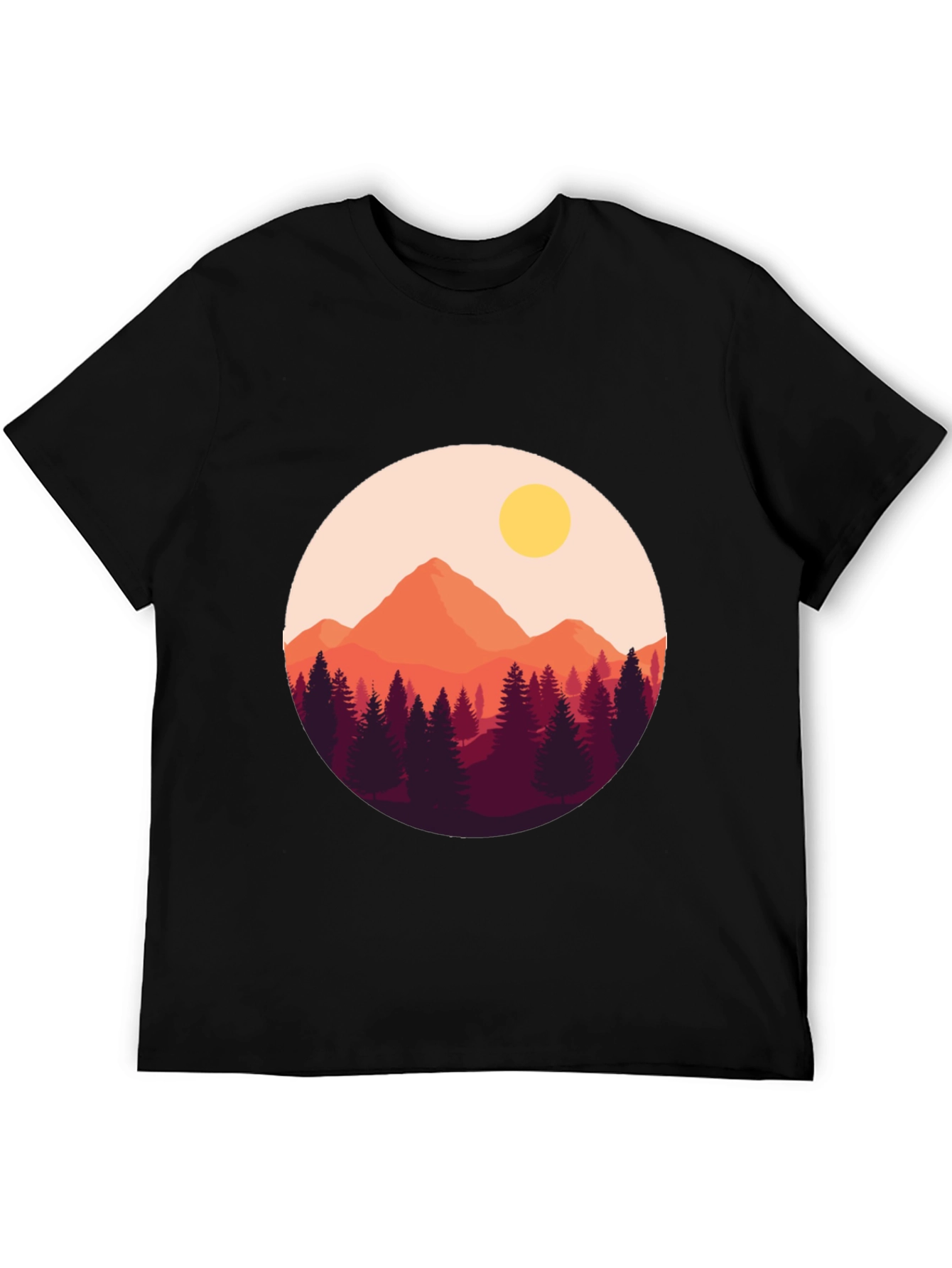Mountain Sunset Graphic Tee - Nature Lovers T-Shirt