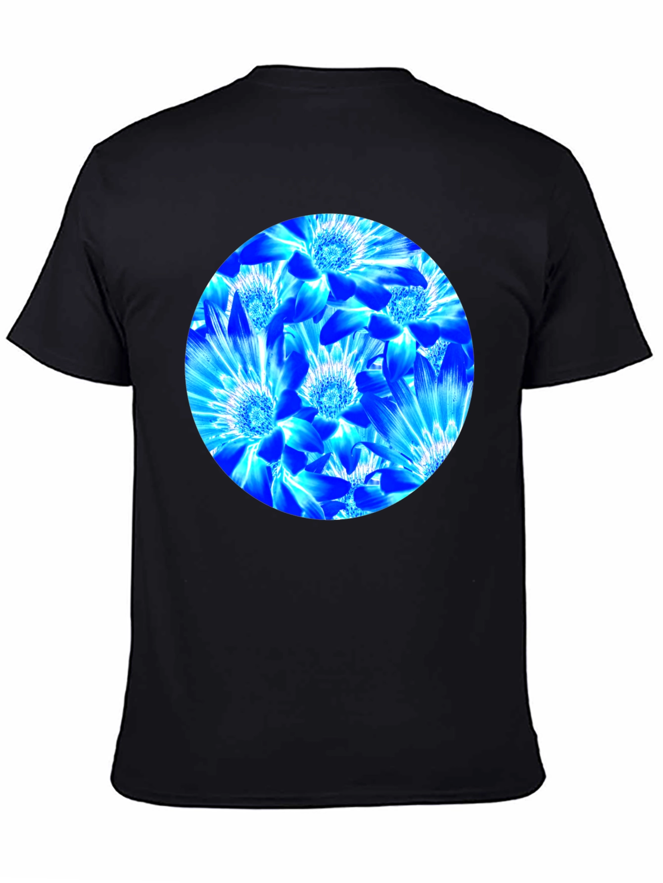Blue Floral Graphic T-Shirt