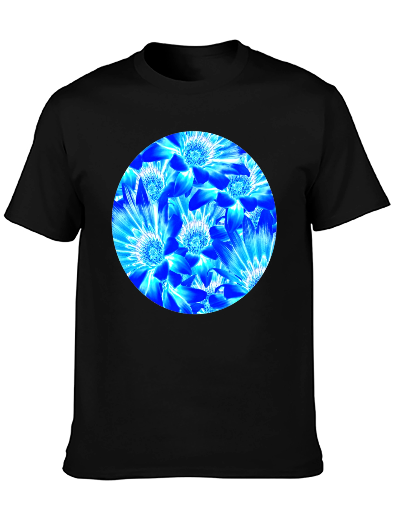 Blue Floral Graphic T-Shirt
